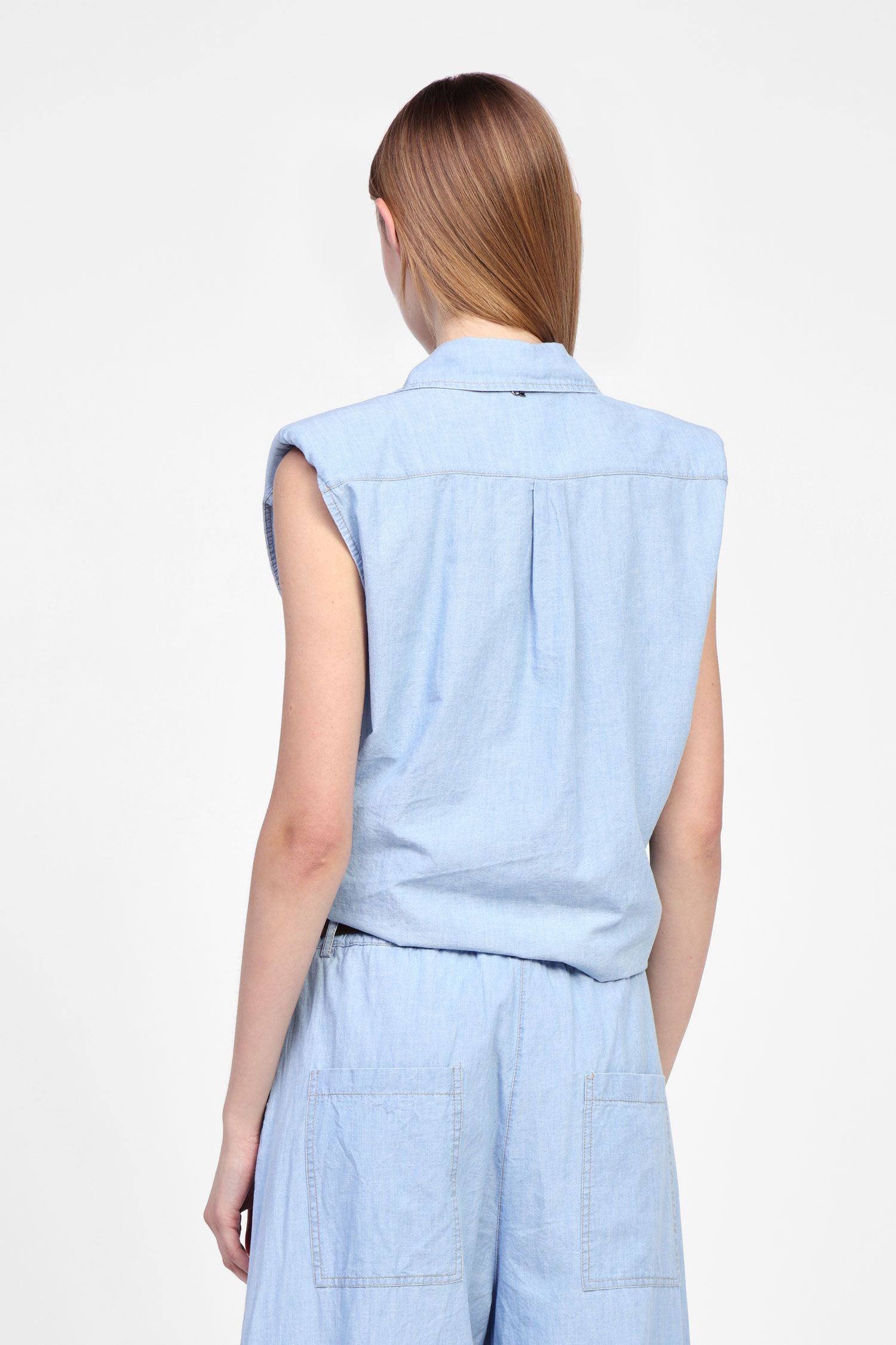 Dixie - Camicia giromaniche con spalline in cotone