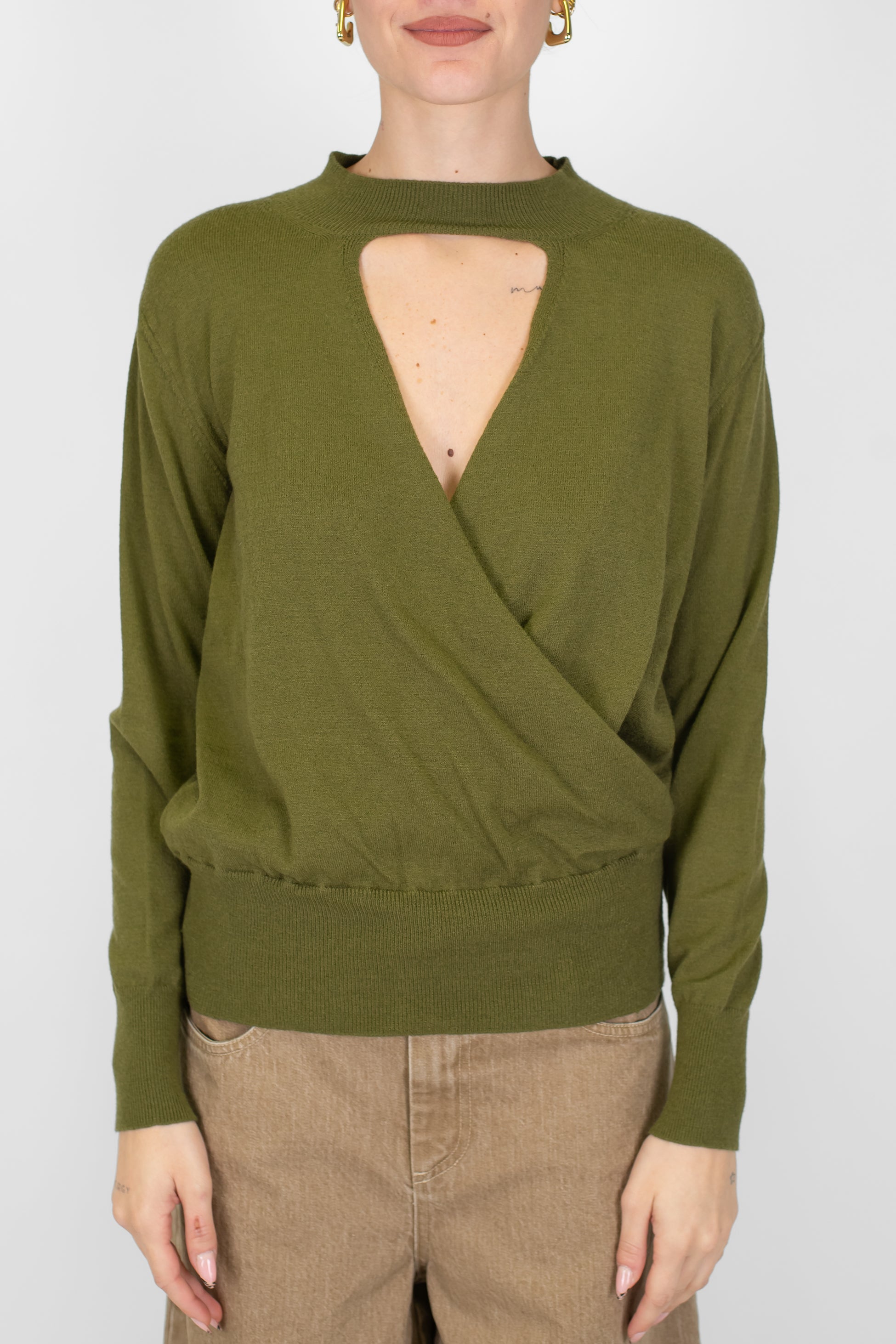 Motel - Maglia scollo a V ad incrocio