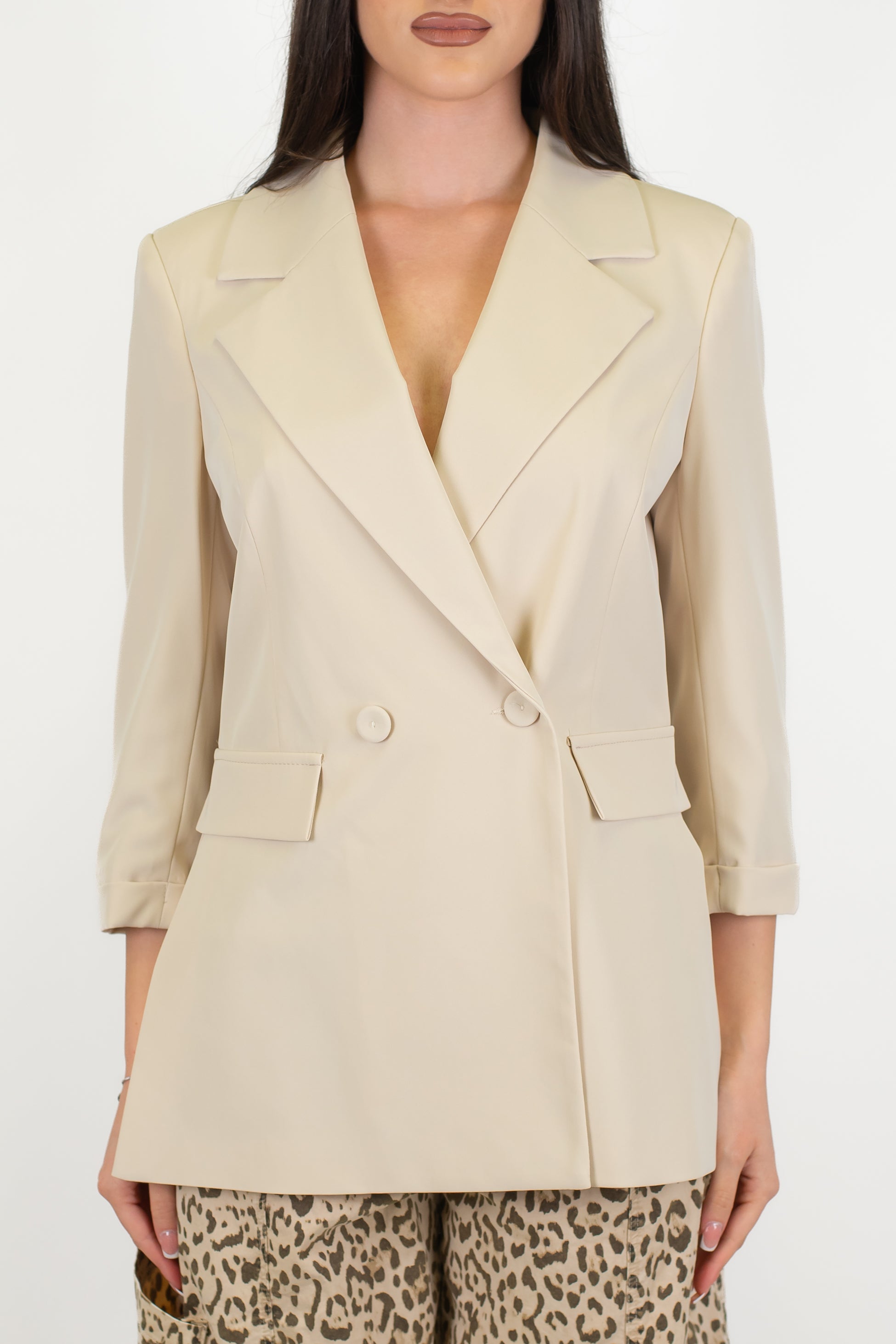 Motel - GIacca doppiopetto con rever a lancia