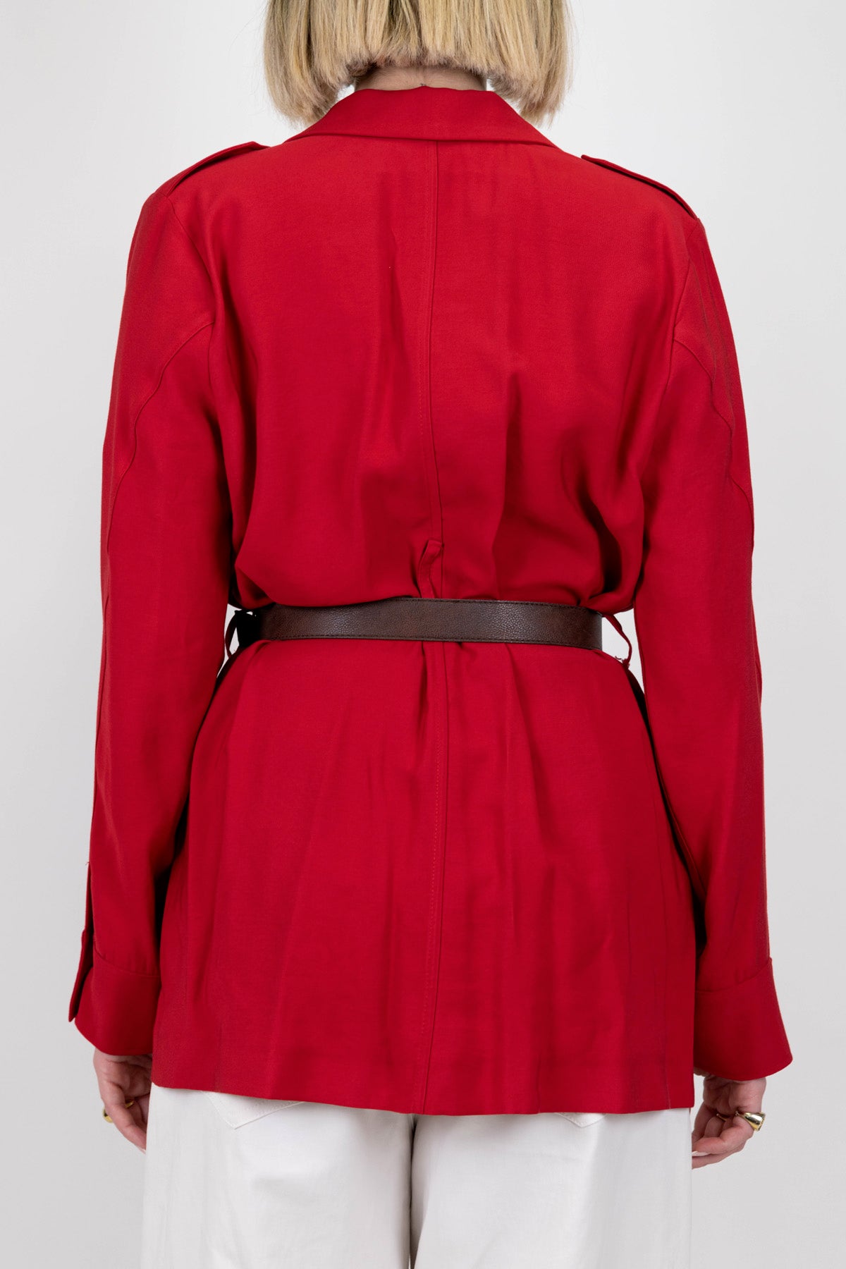 Motel - Sahariana in viscosa con rever a lancia