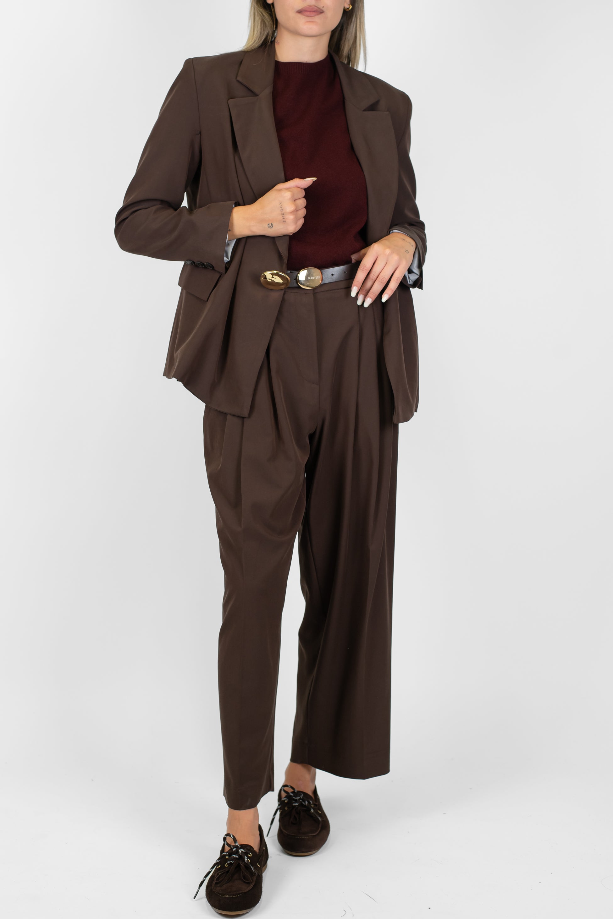 Maryley - Pantalone regular con pinces