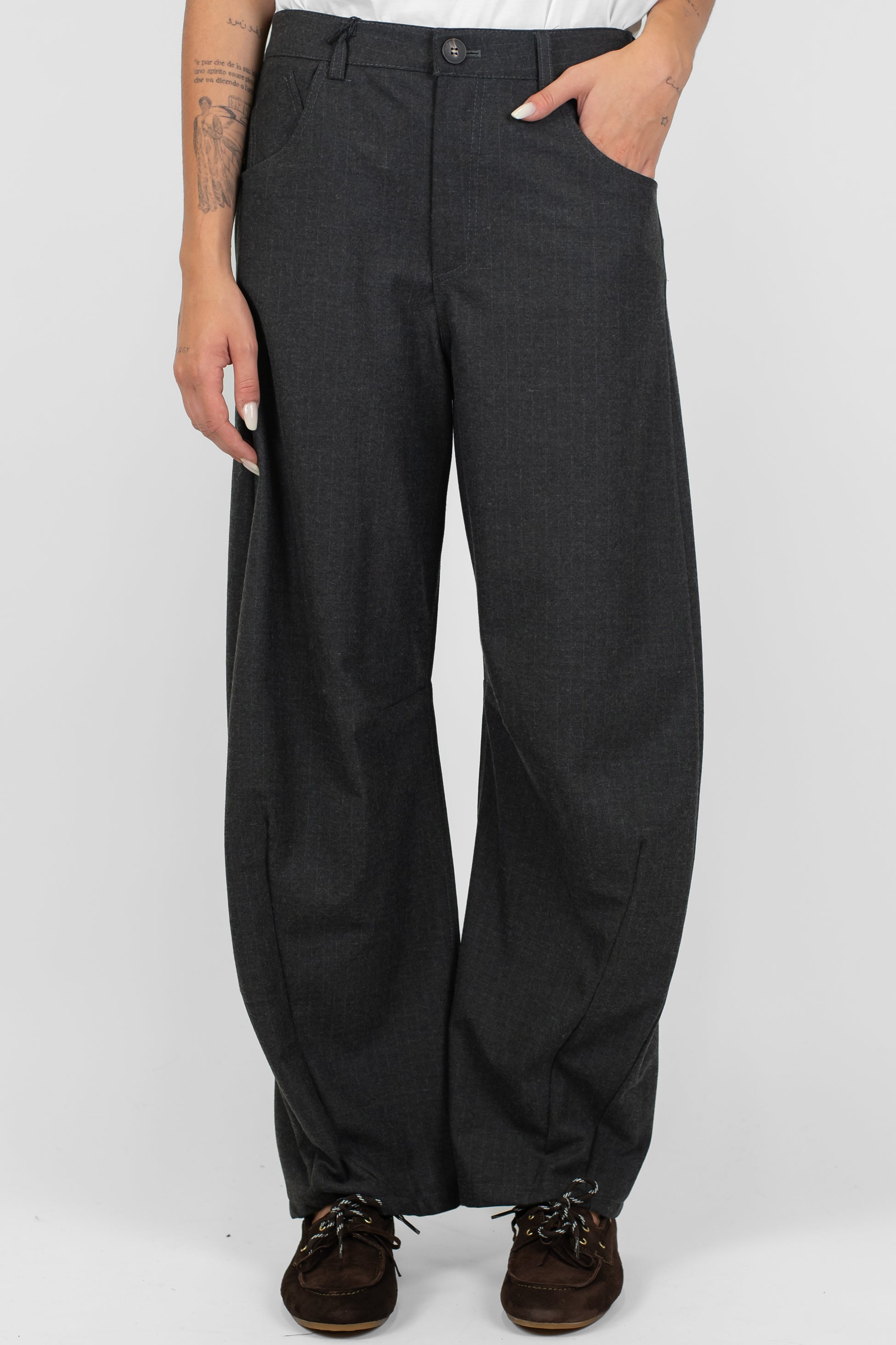 Tensione in - Pantalone balloon gessato