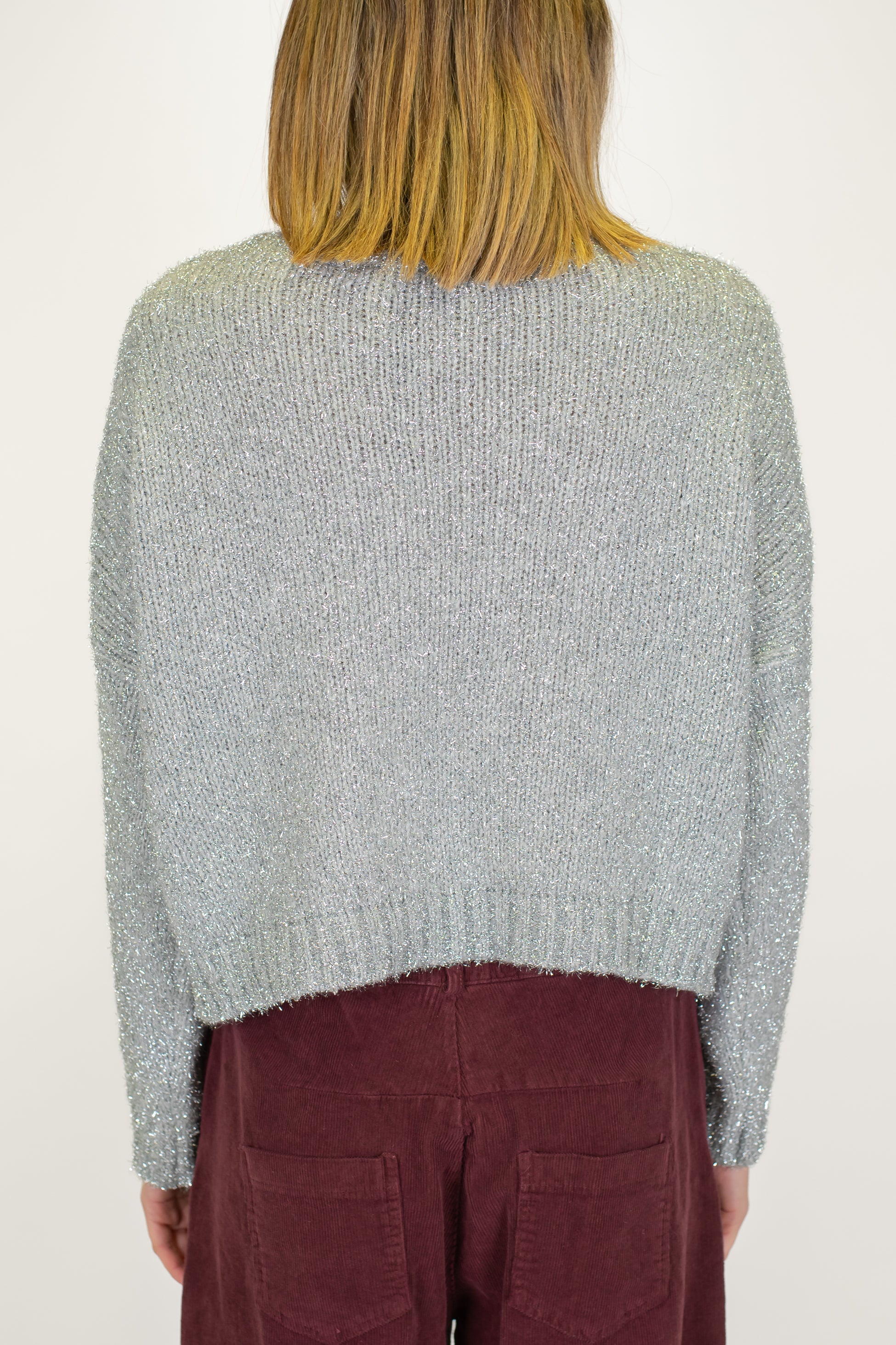 Haveone - Maglia scollo barca lurex in misto lana