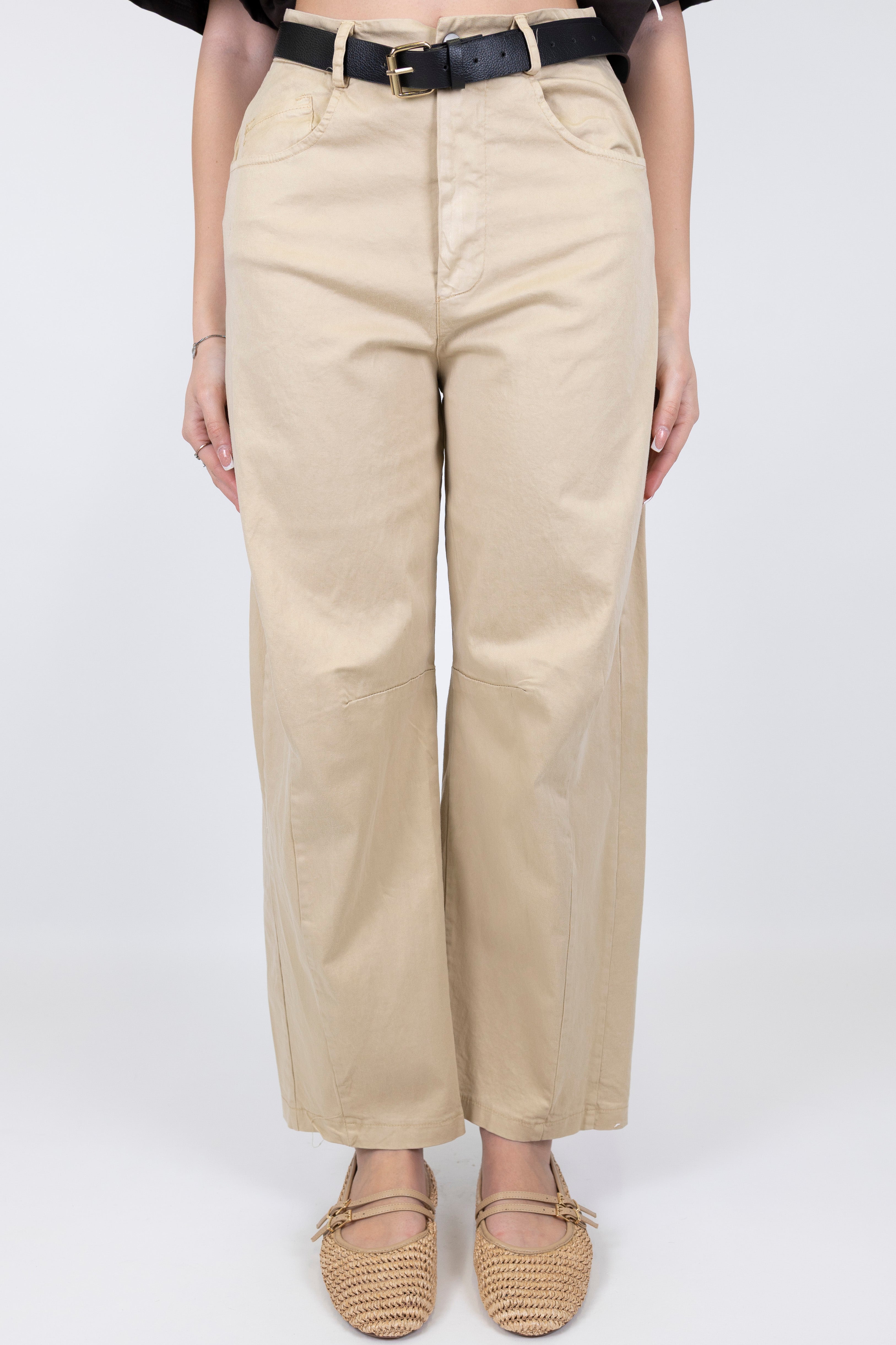 Haveone - Pantalone regular in cotone leggero