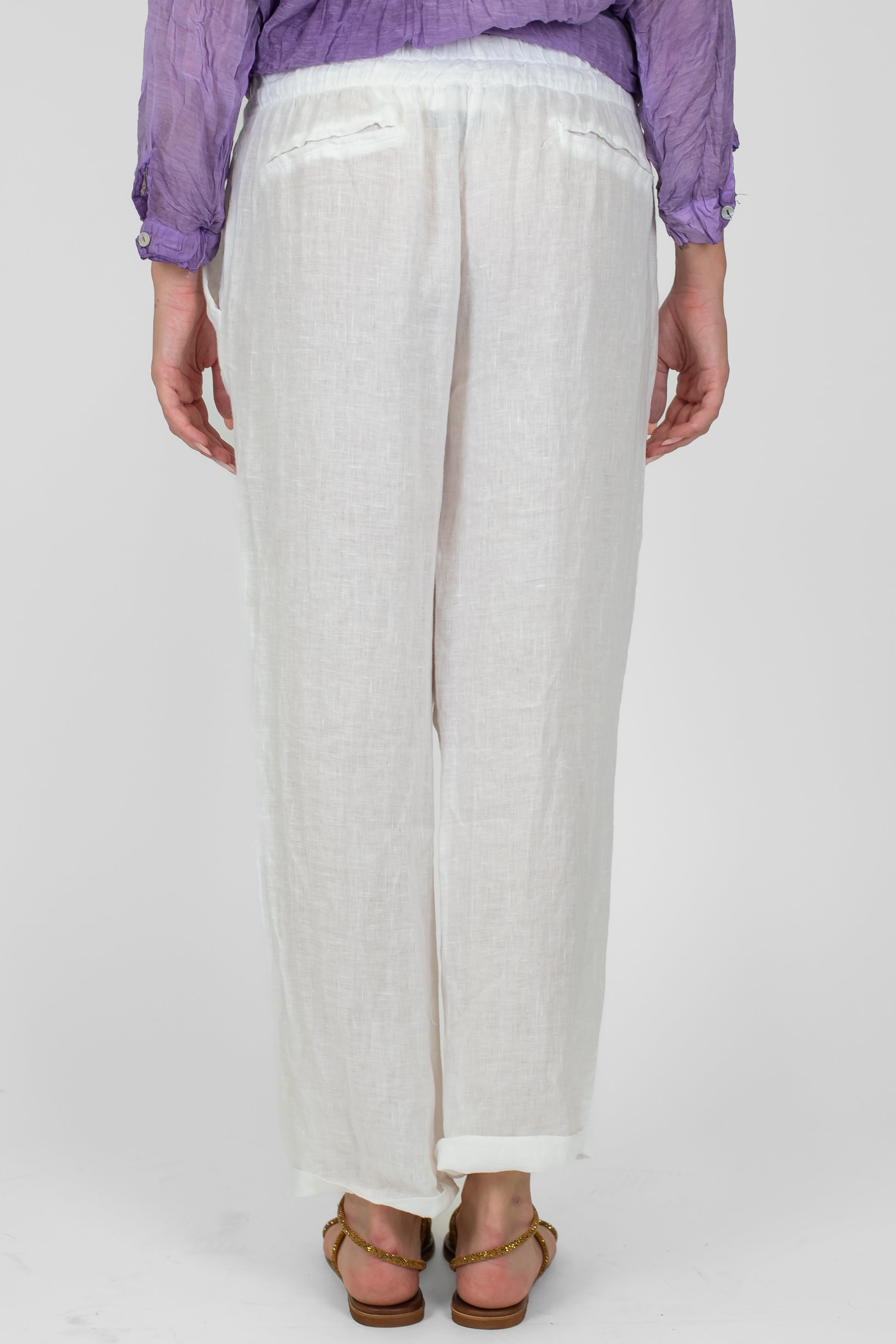 Motel - Pantalaccio regular in pure lino