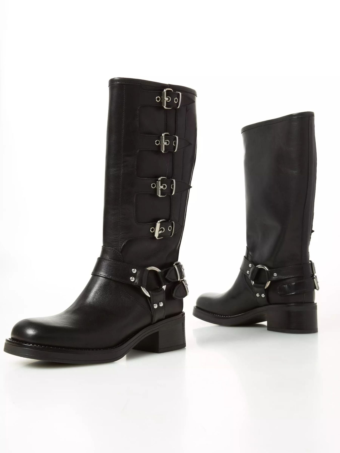 Ovyé - Biker in pelle con cinturini laterali