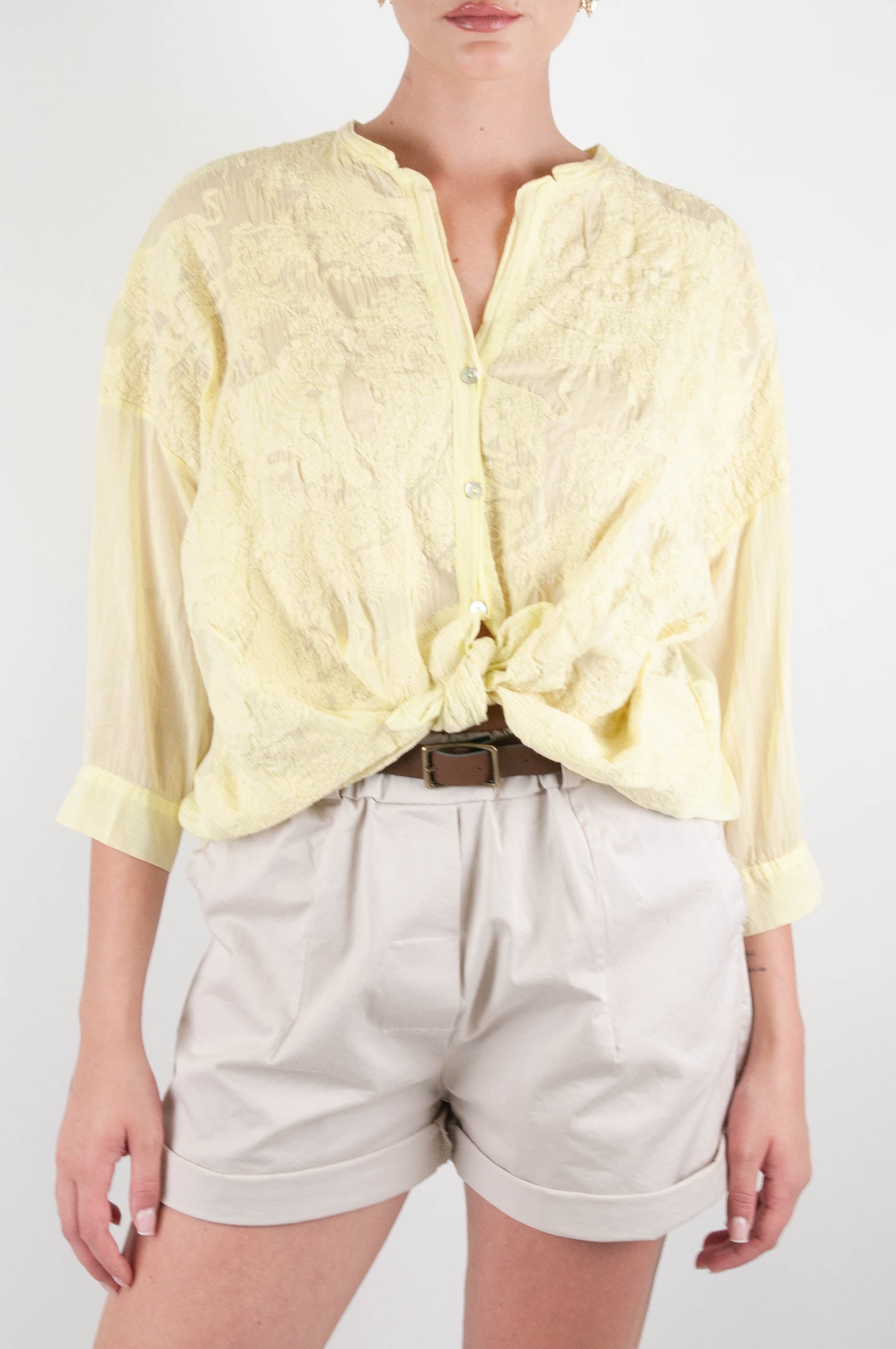 Tensione in - Camicia fantasia toile de jouy in misto seta