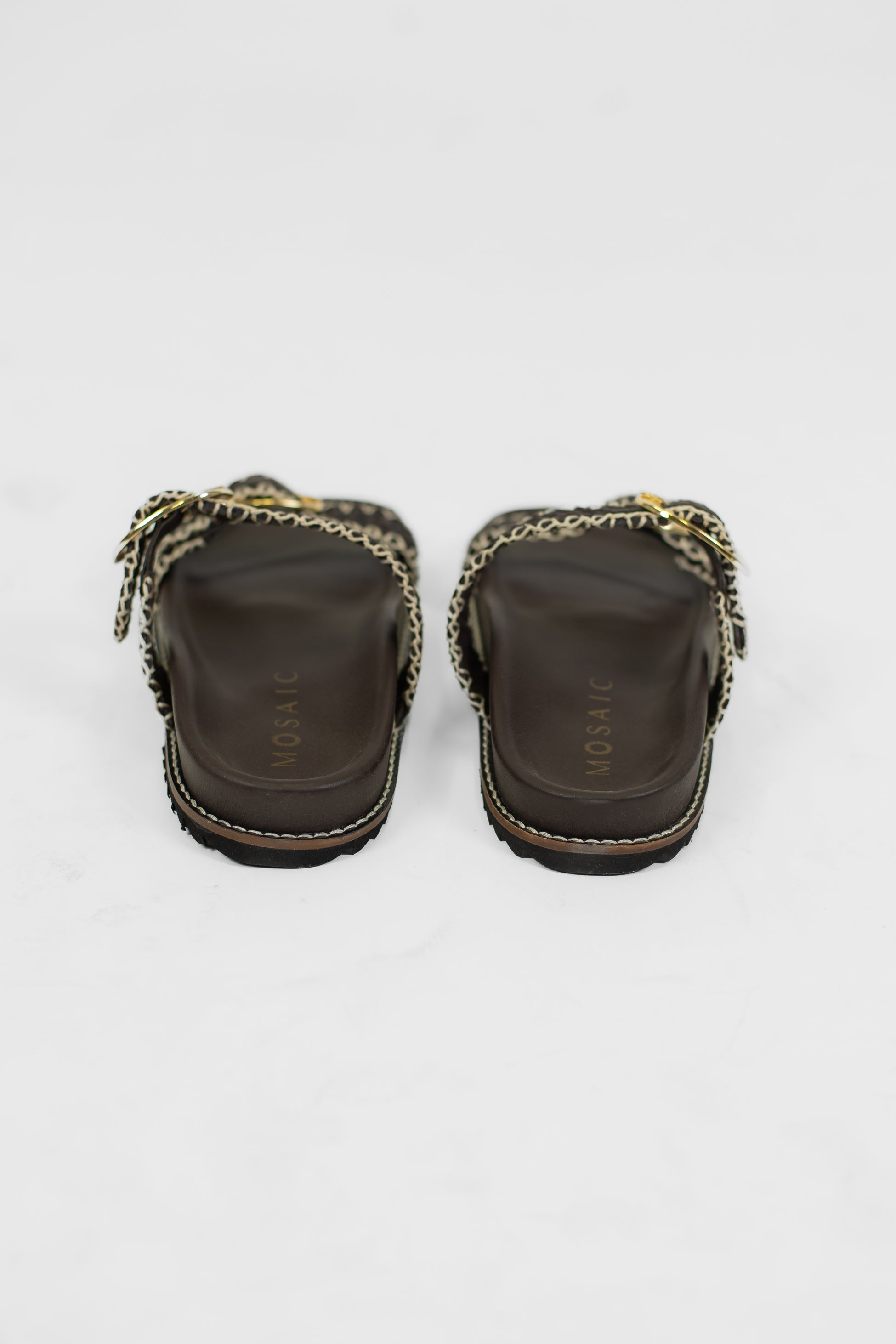 Mosaic - Ciabattina con doppia regolabile e sottopiede in pelle