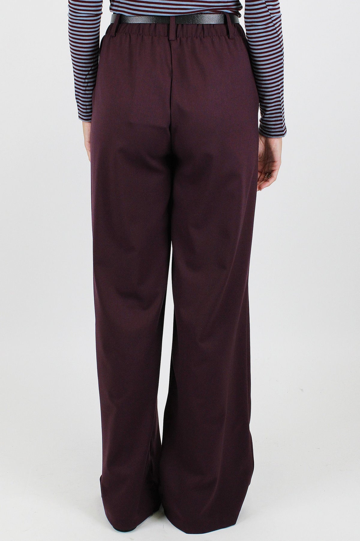 Haveone - Pantalone palazzo con elastico sul retro