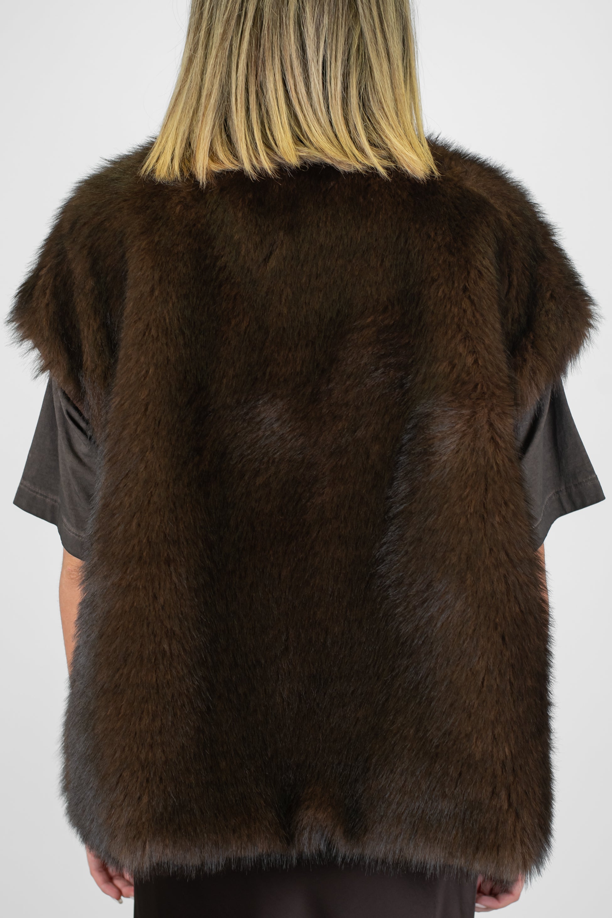 Dixie - Gilet aperto in ecopelliccia