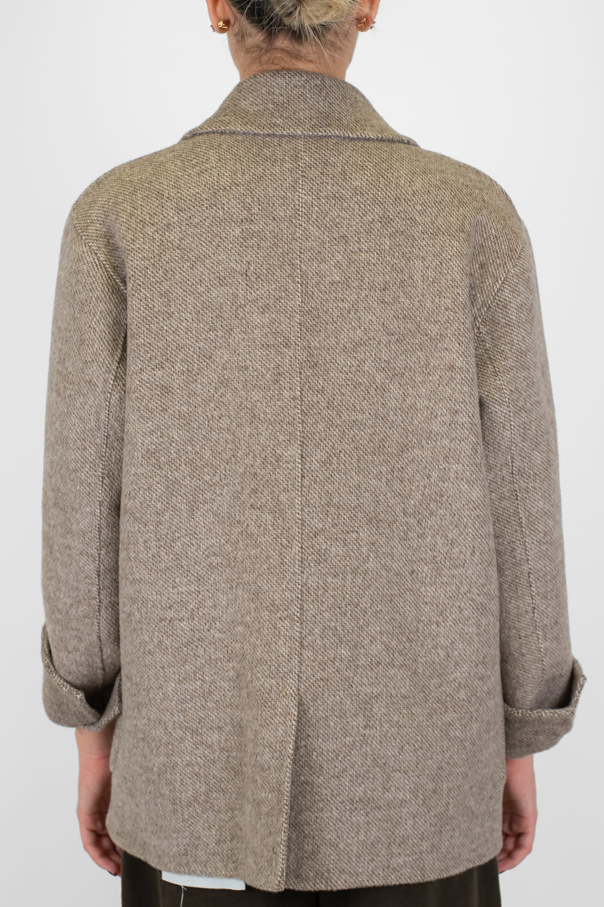 Maryley - Cappotto corto doppiopetto in misto lana