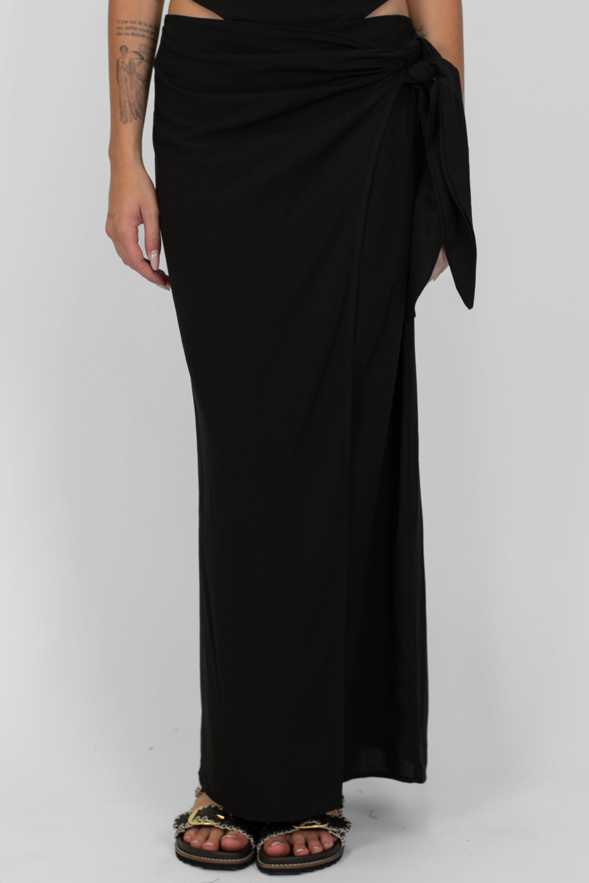 Tensione in - Gonna pareo in misto viscosa e lino