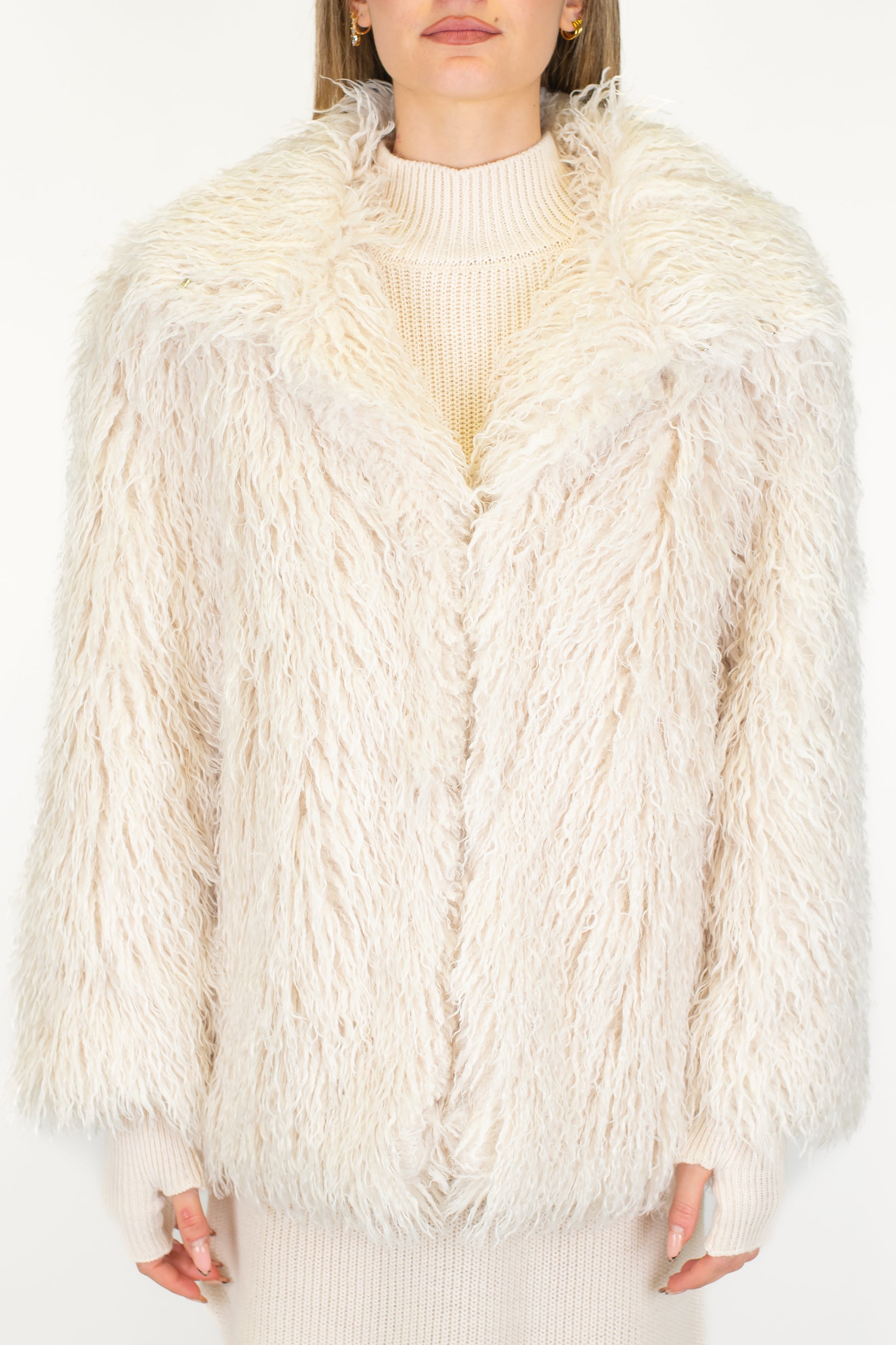 Haveone - Ecopelliccia mongolia con chiusura a scomparsa