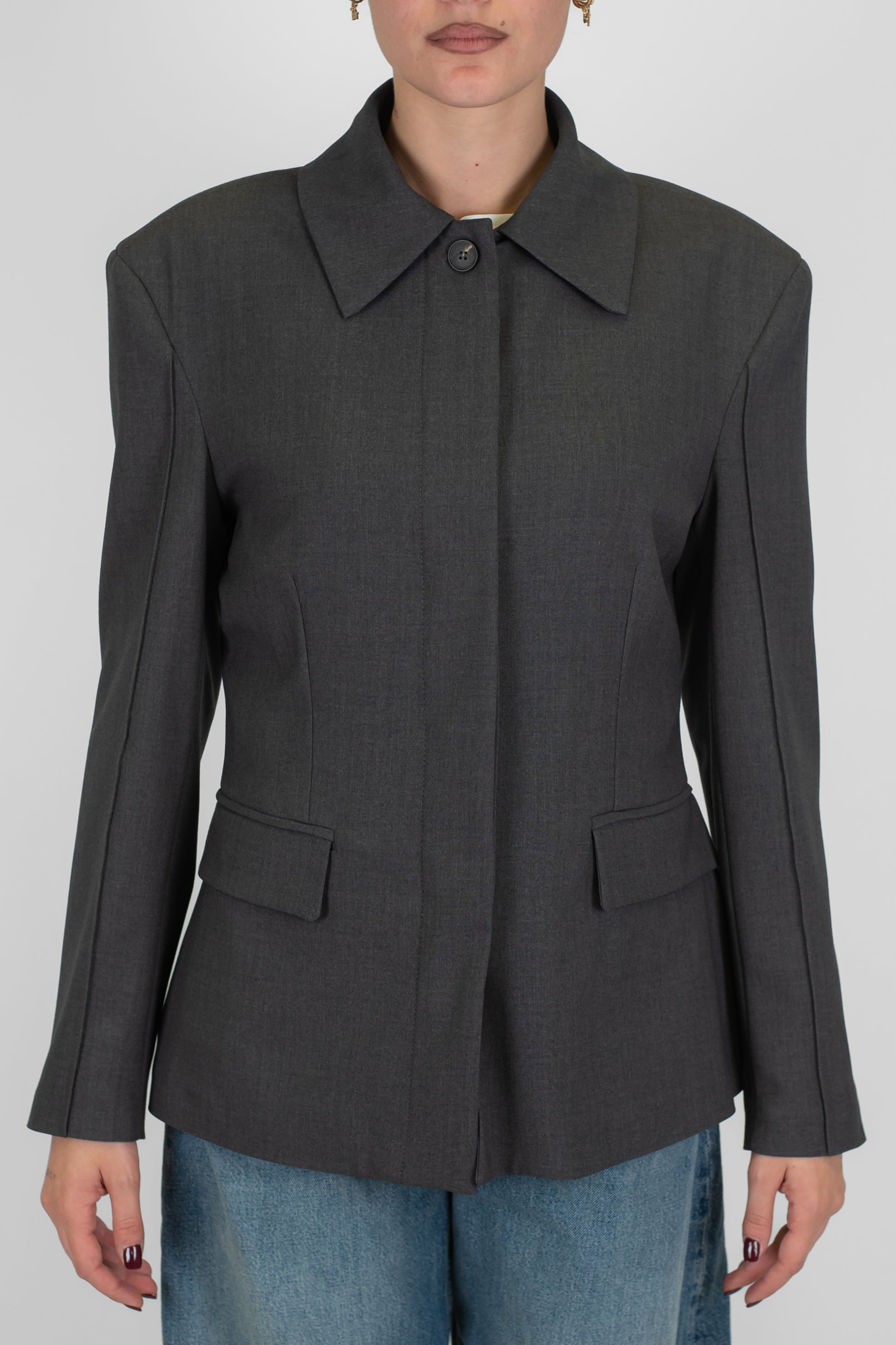 Dixie - Giacca con chiusura bottoni e spalline