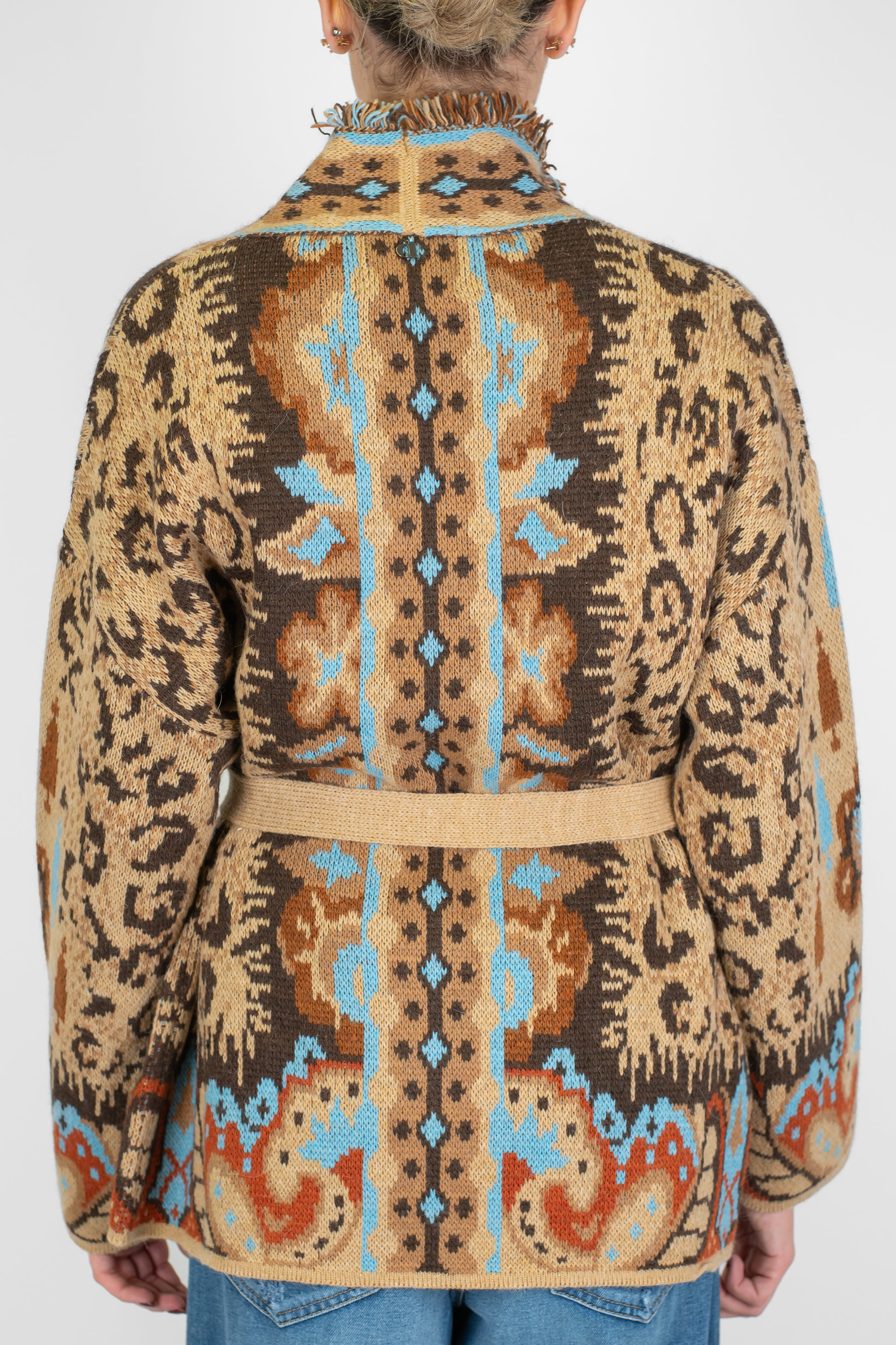 Dixie - Cardigan in misto lana fantasia stratta