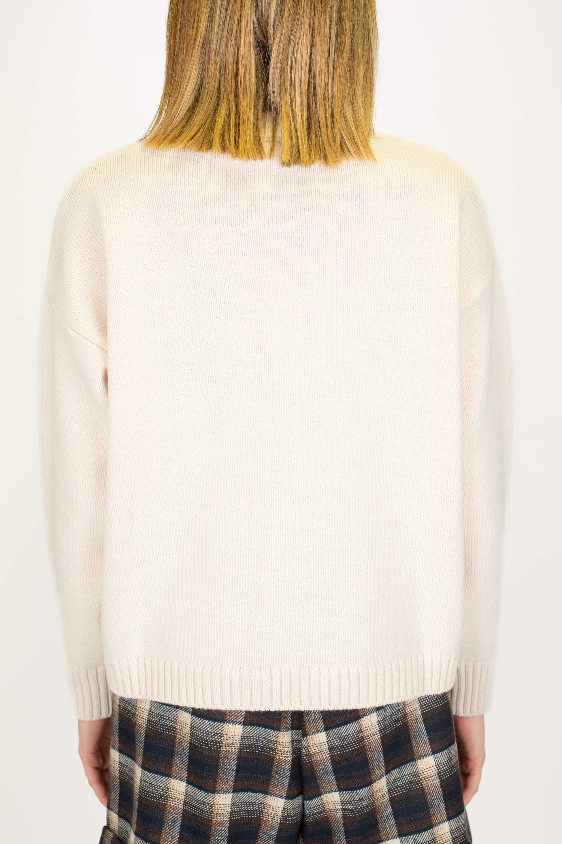 Motel - Maglia girocollo in misto lana con numero a contrasto