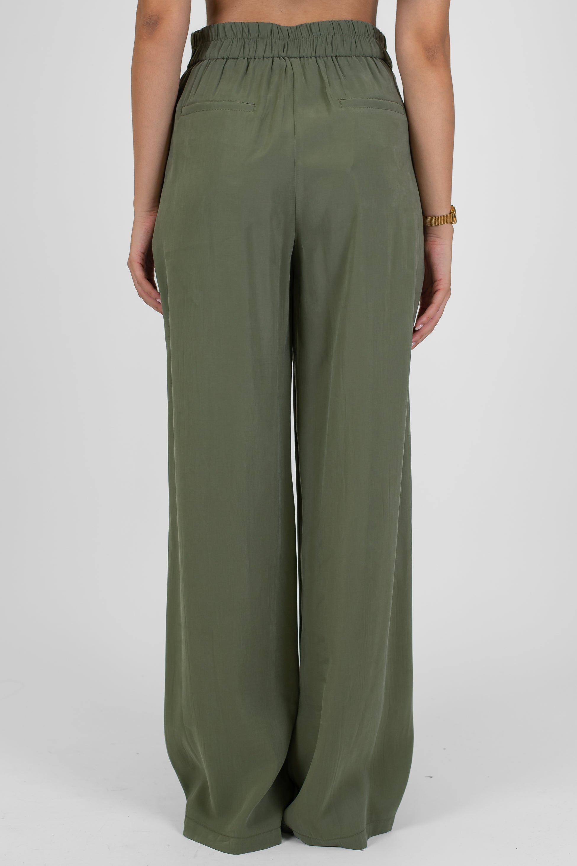 Tensione in - Pantalone palazzo in modal con elastico sul retro