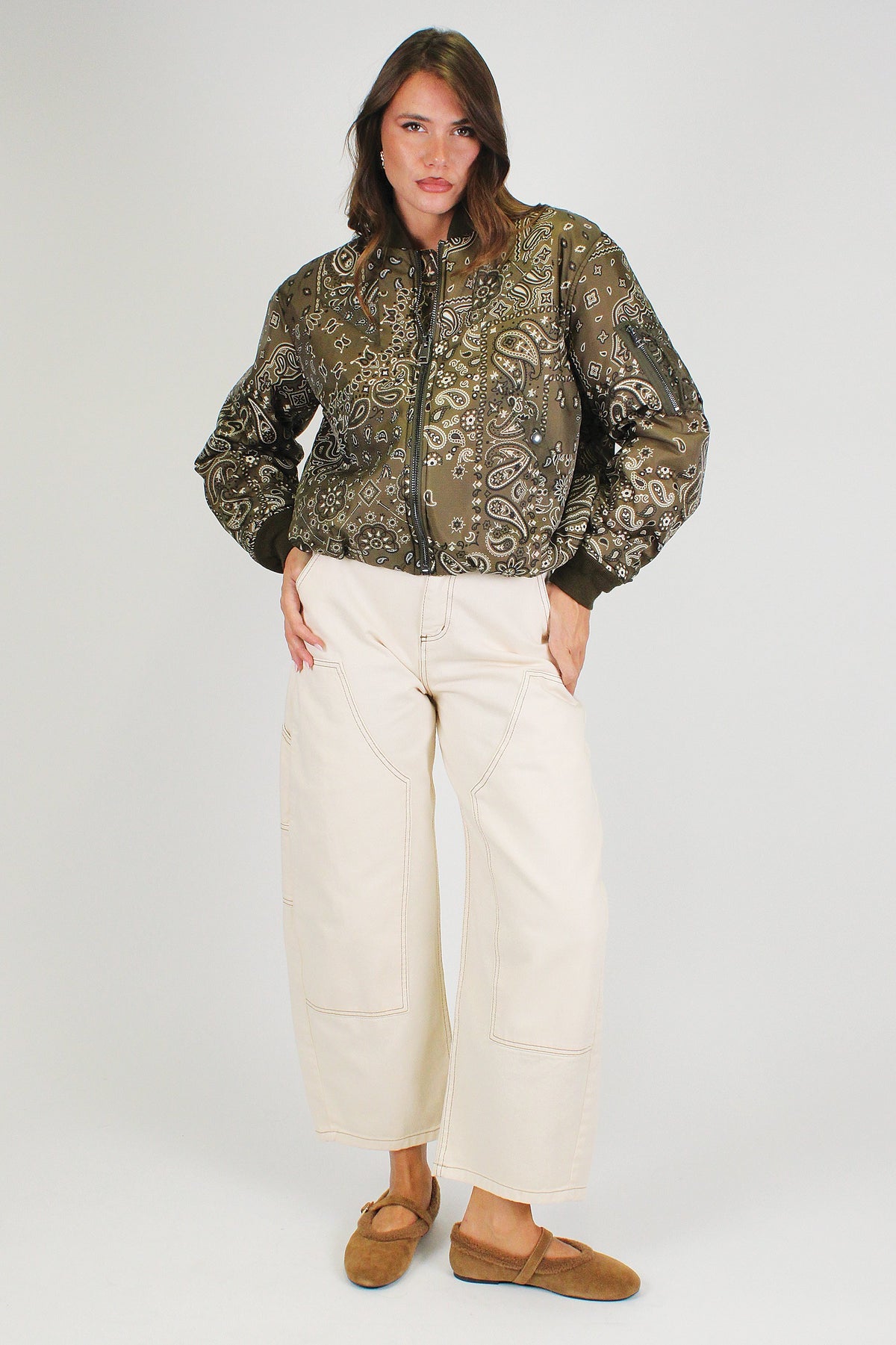 Tensione in - Bomber fantasia bandana con chiusura a zip