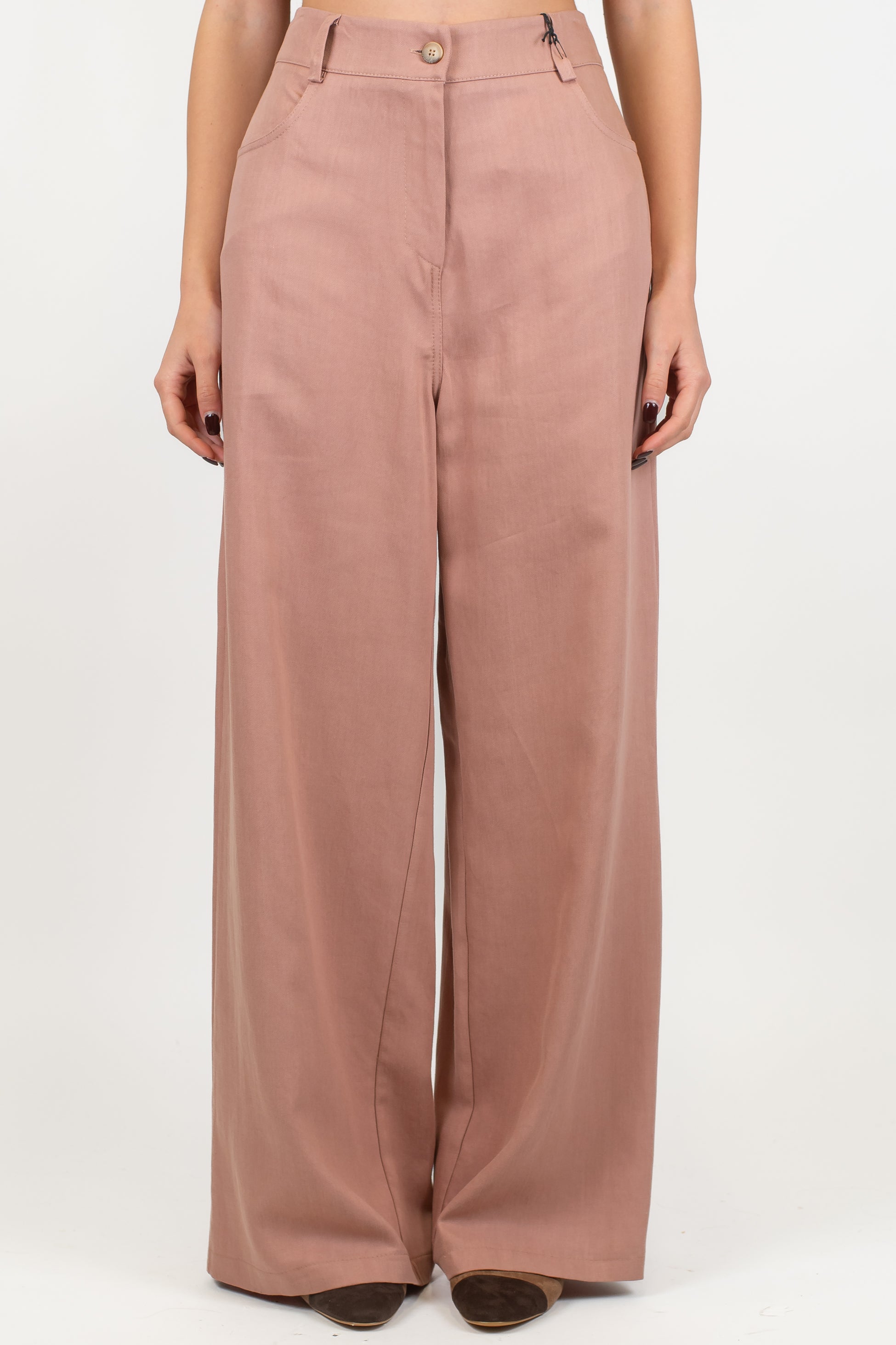 Tensione in - Pantalone palazzo effetto denim