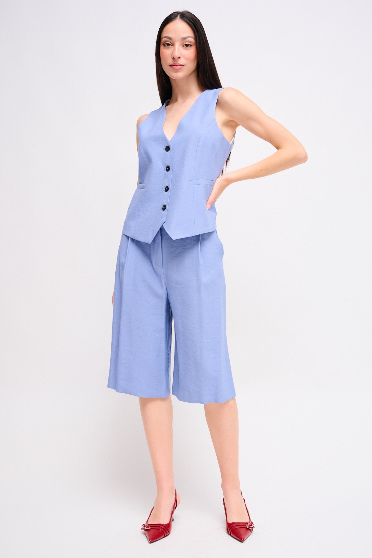 Maryley - Coordinato con gilet e bermuda