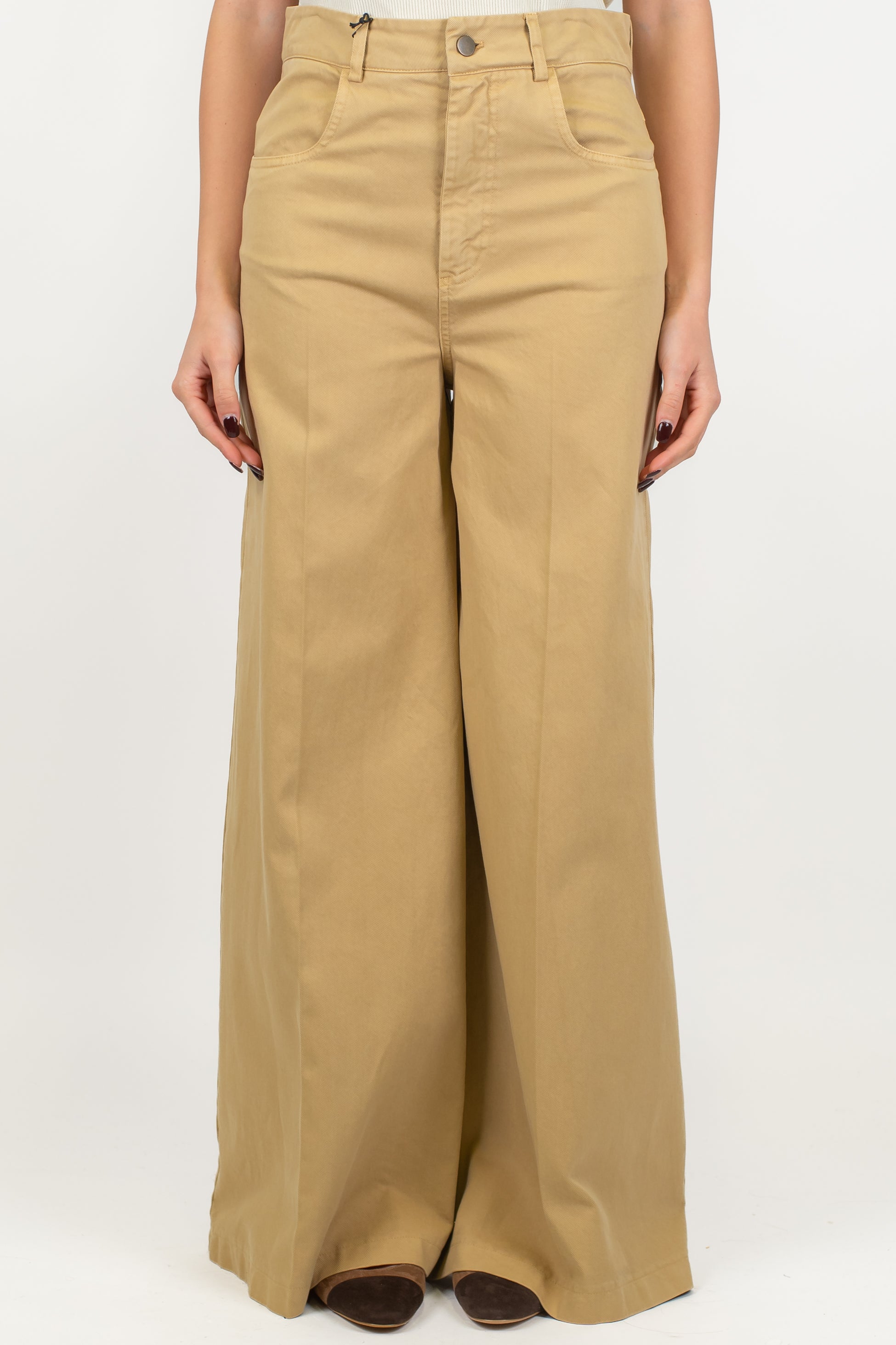 Tensione in - Pantalone palazzo in lyocell modello Baldo