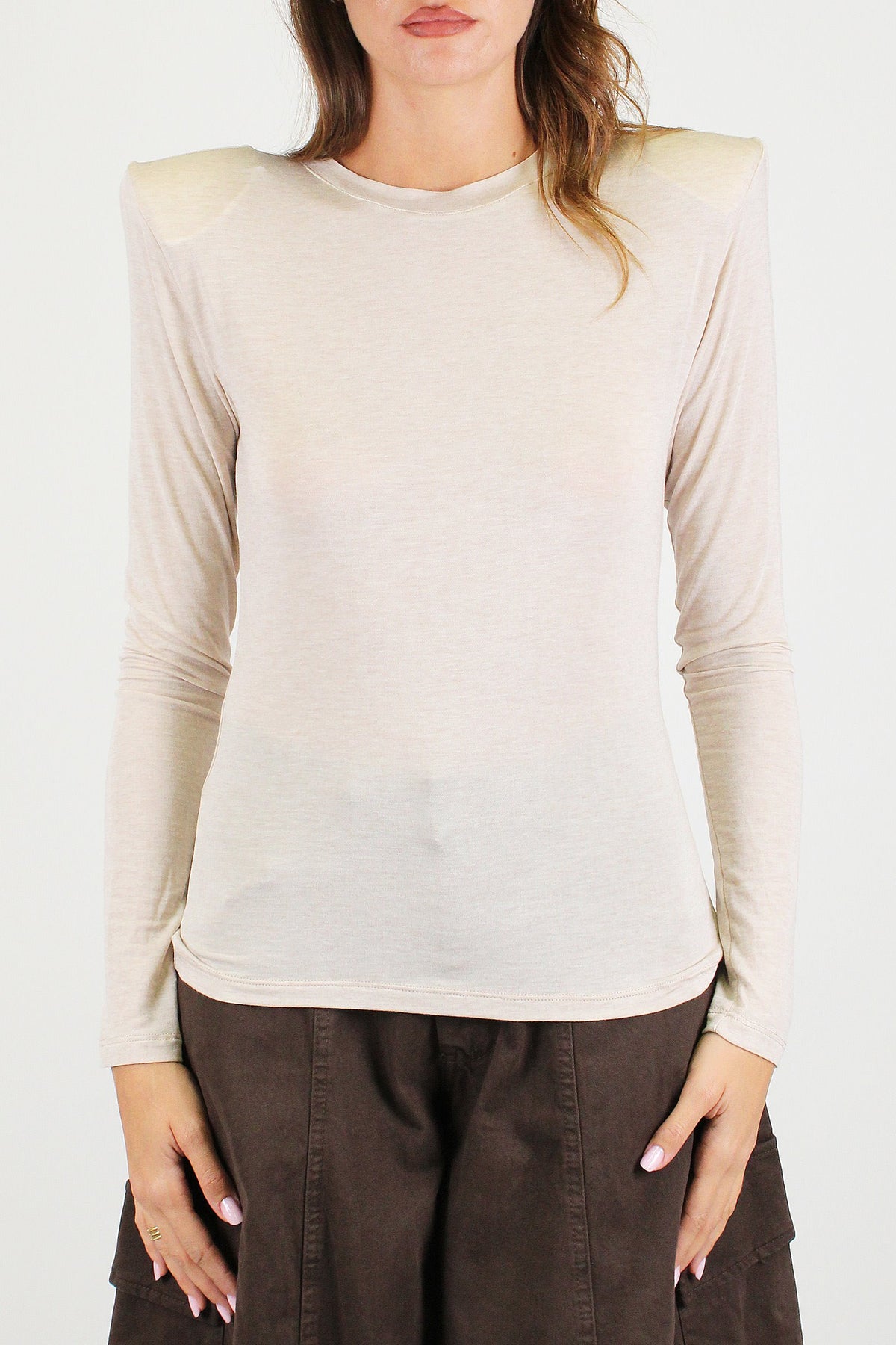Haveone - Maglia basic in modal e lana con spalline