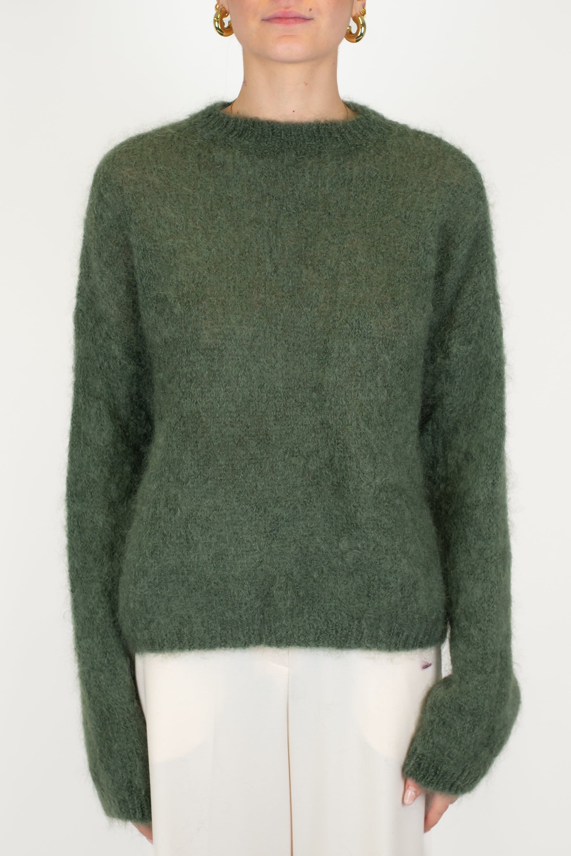 Tensione in - Maglia girocollo in lana mohair