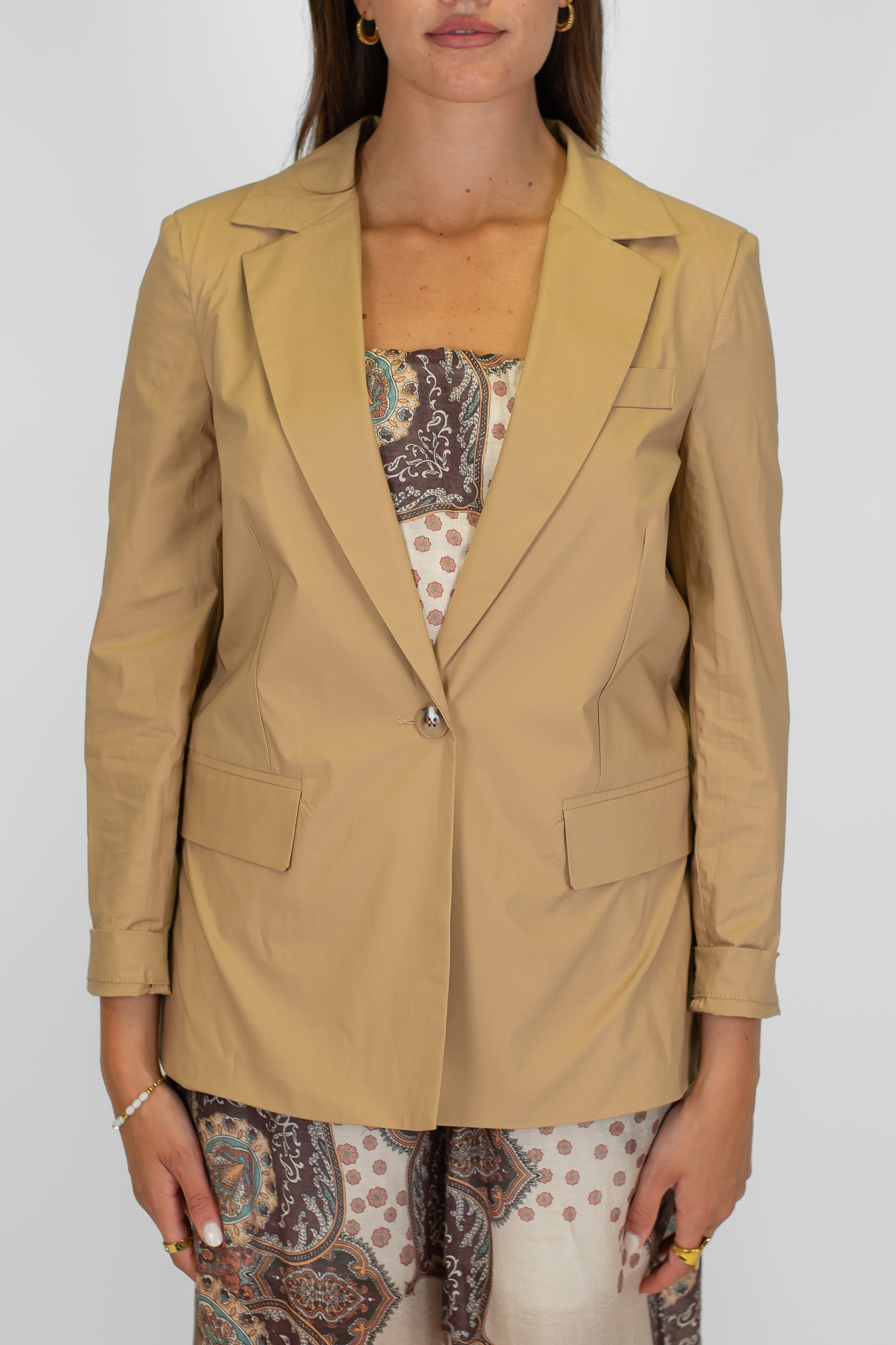 Tensione in - Giacca monopetto in cotone leggero