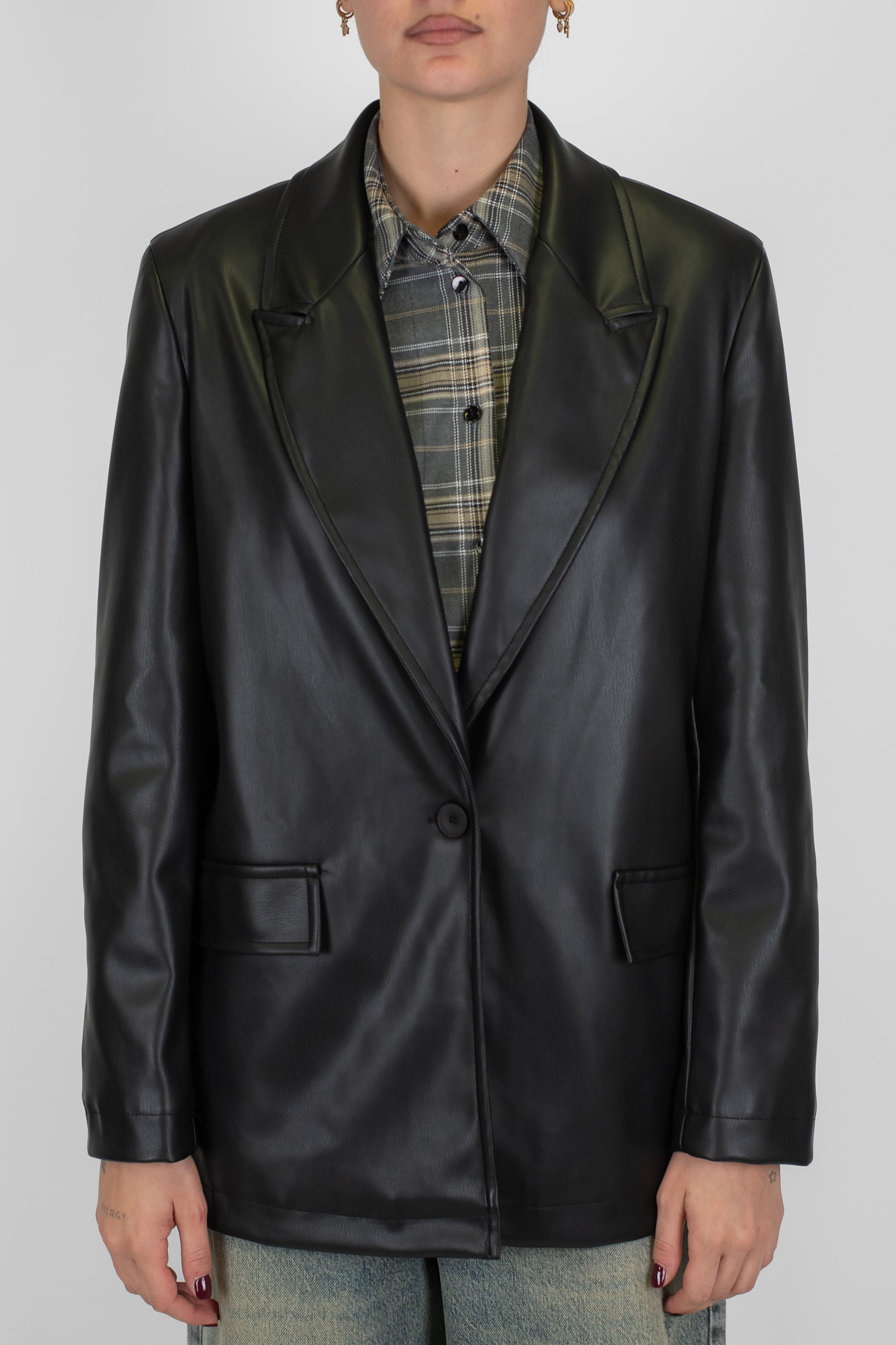 Dixie - Giacca monopetto in ecopelle