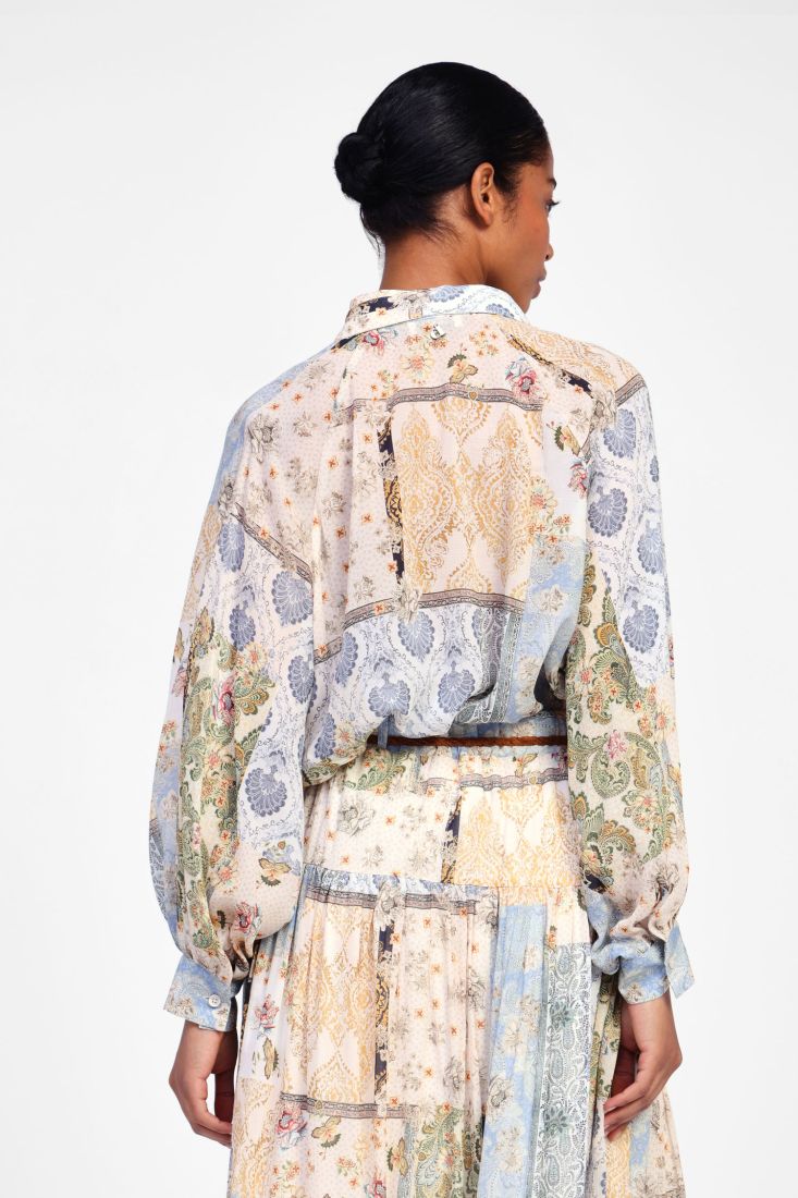 Dixie - Camicia in viscosa fantasia