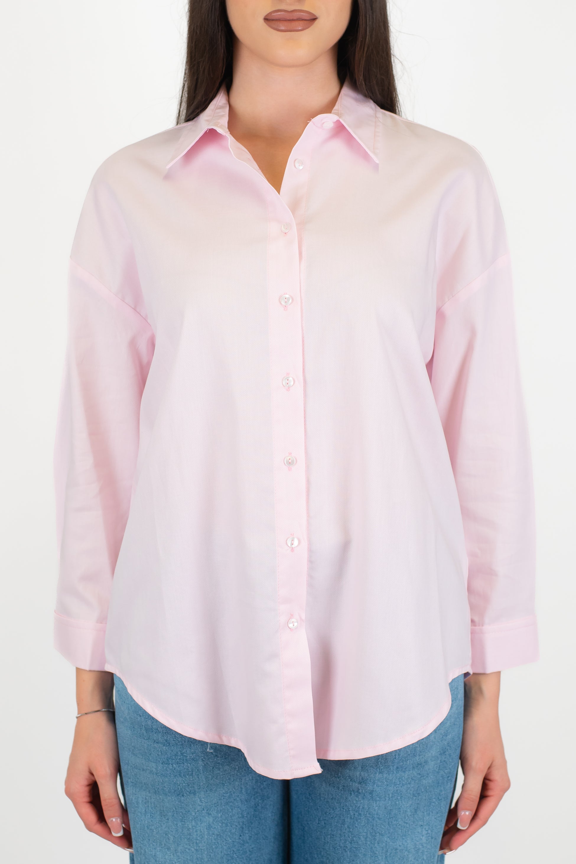 Dixie - Camicia tinta unita trama nido d'ape