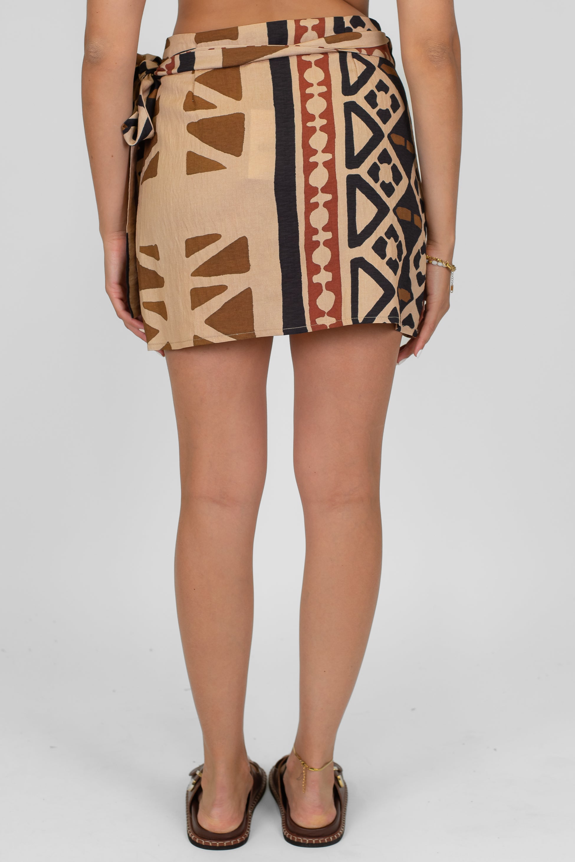 Dixie - Gonna corta a portafoglio fantasia etnica