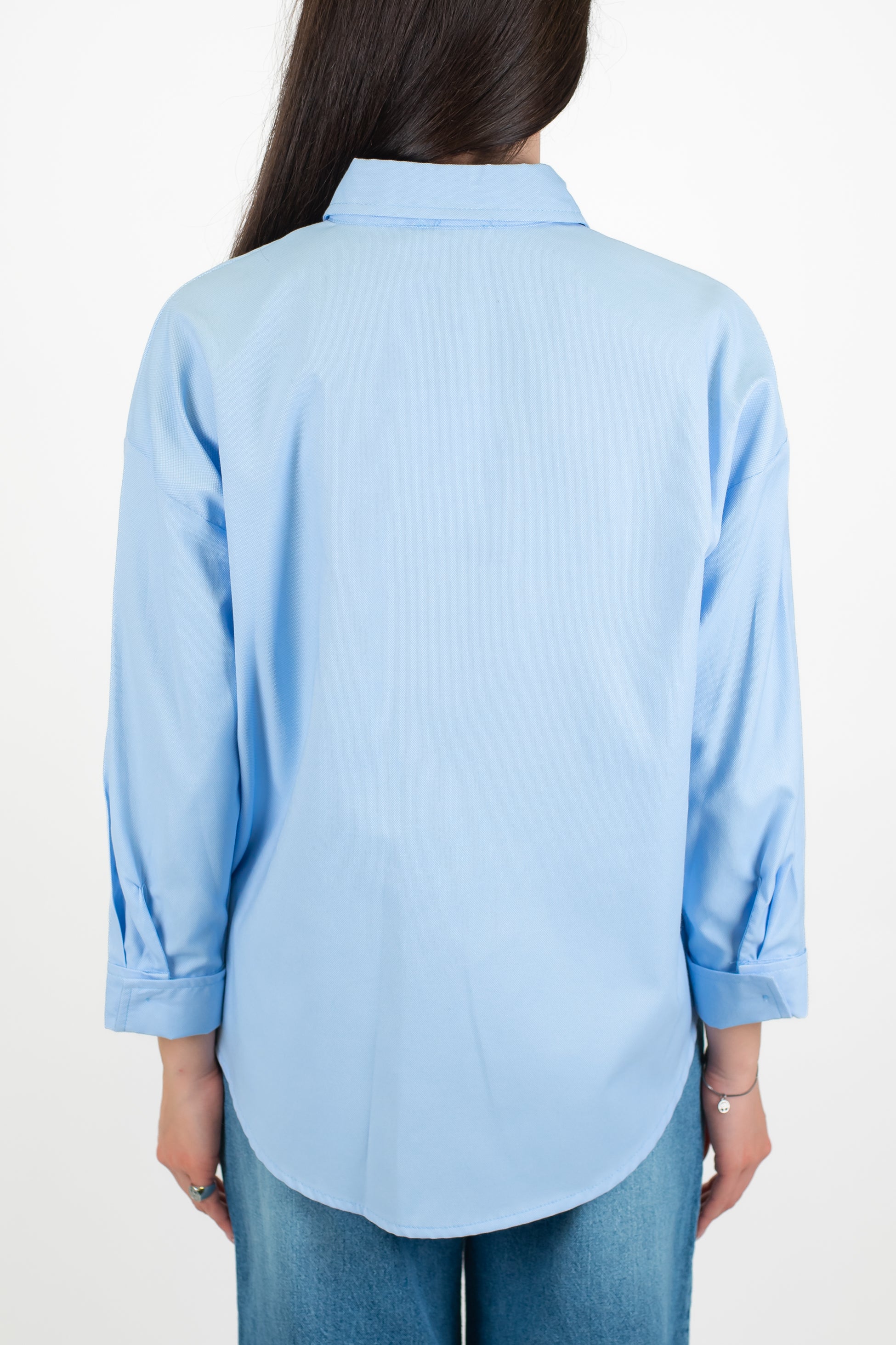 Dixie - Camicia tinta unita trama nido d'ape
