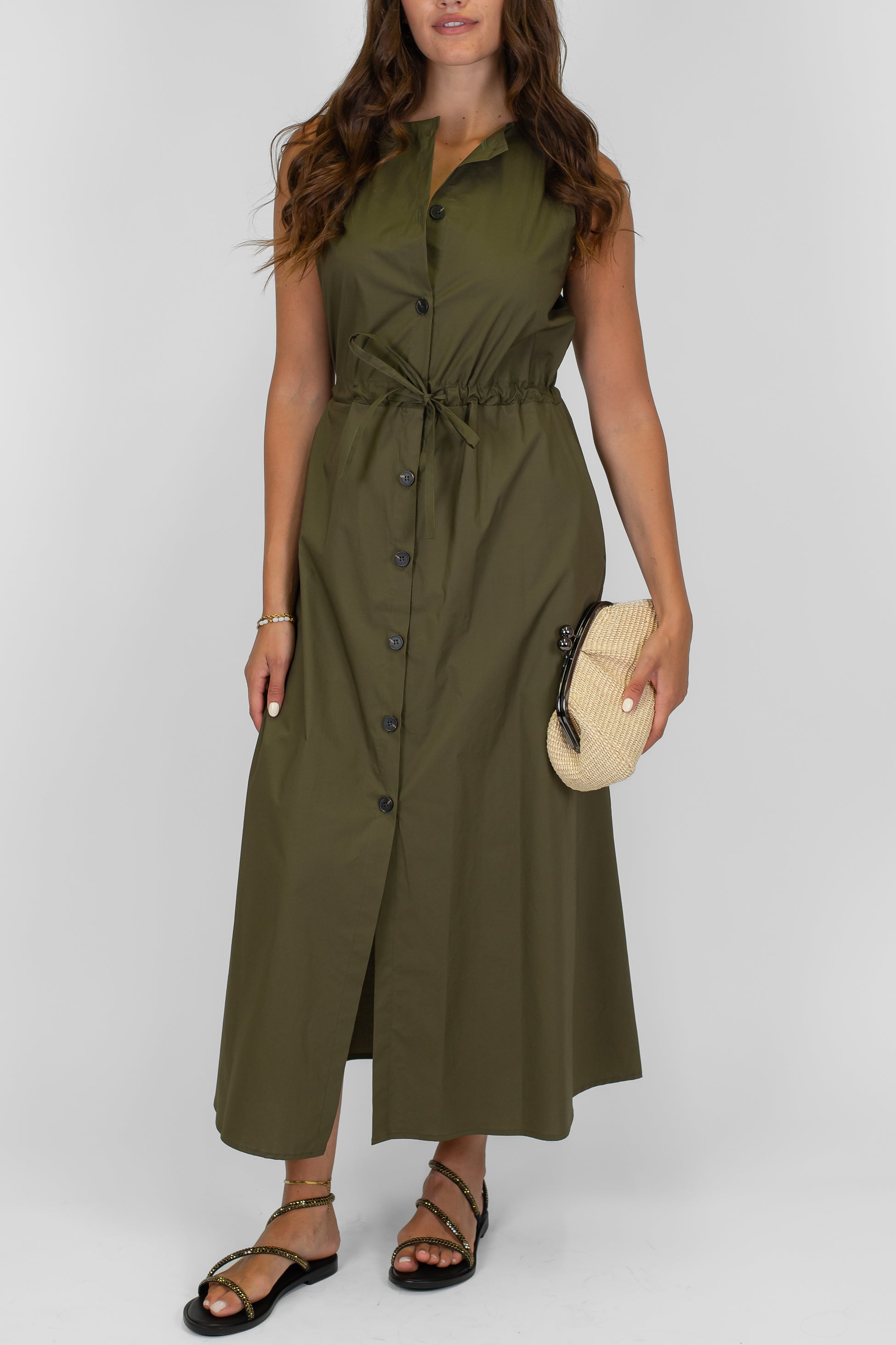 Tensione in - Abito giromaniche con coulisse in vita