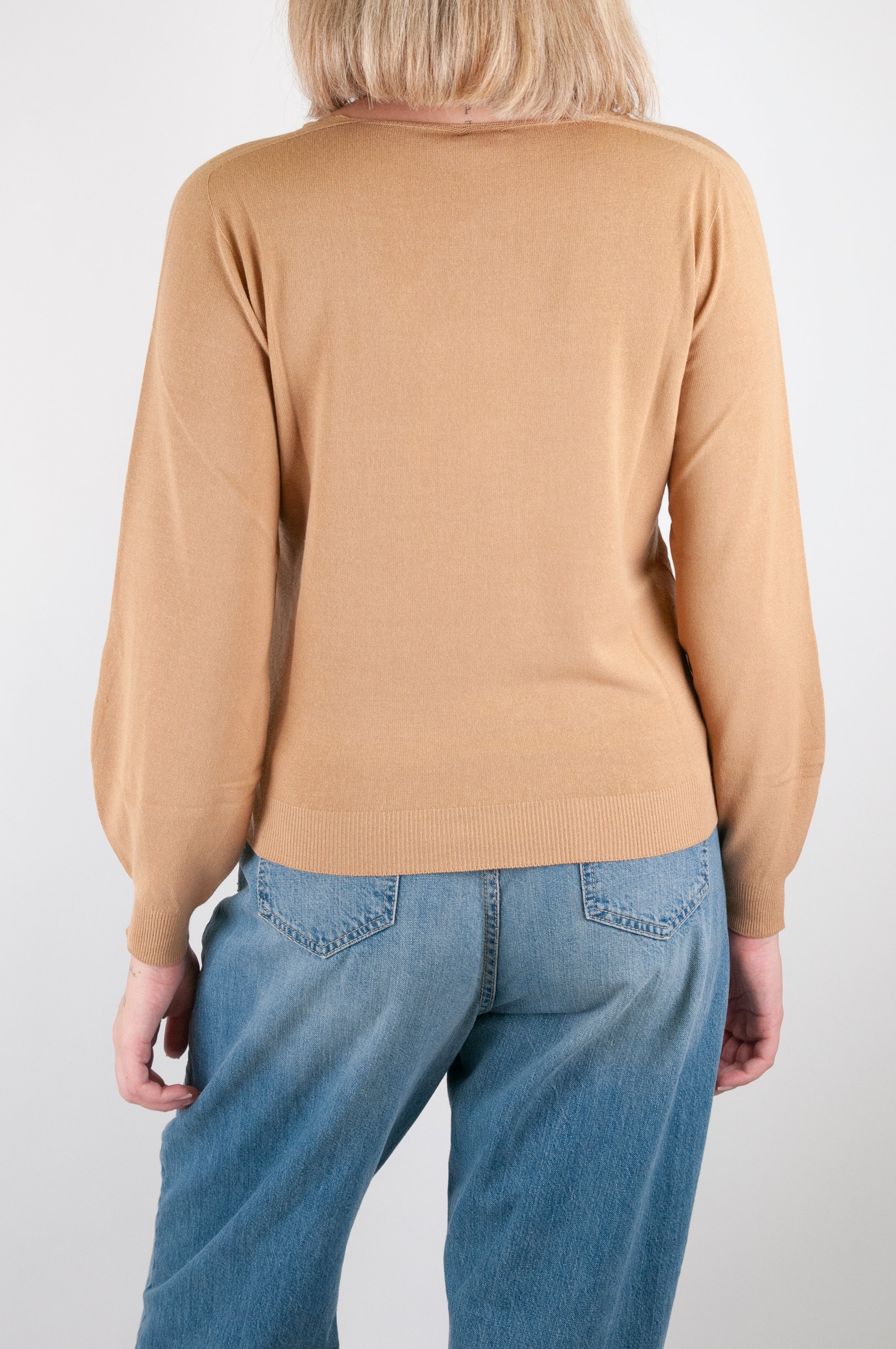 Kontatto - Maglia scollo V in viscosa leggera