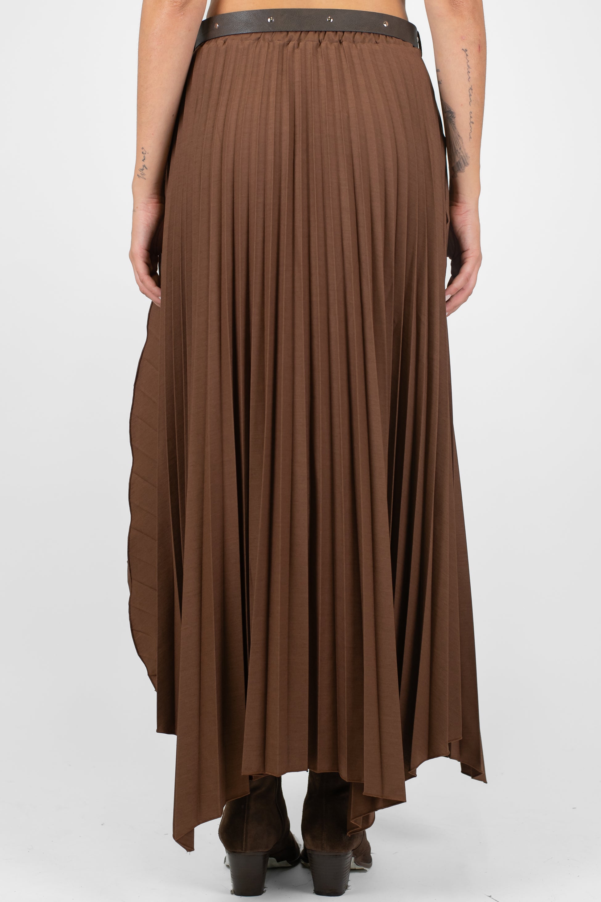 Dixie - Gonna asimmetrica plissé con drappeggi