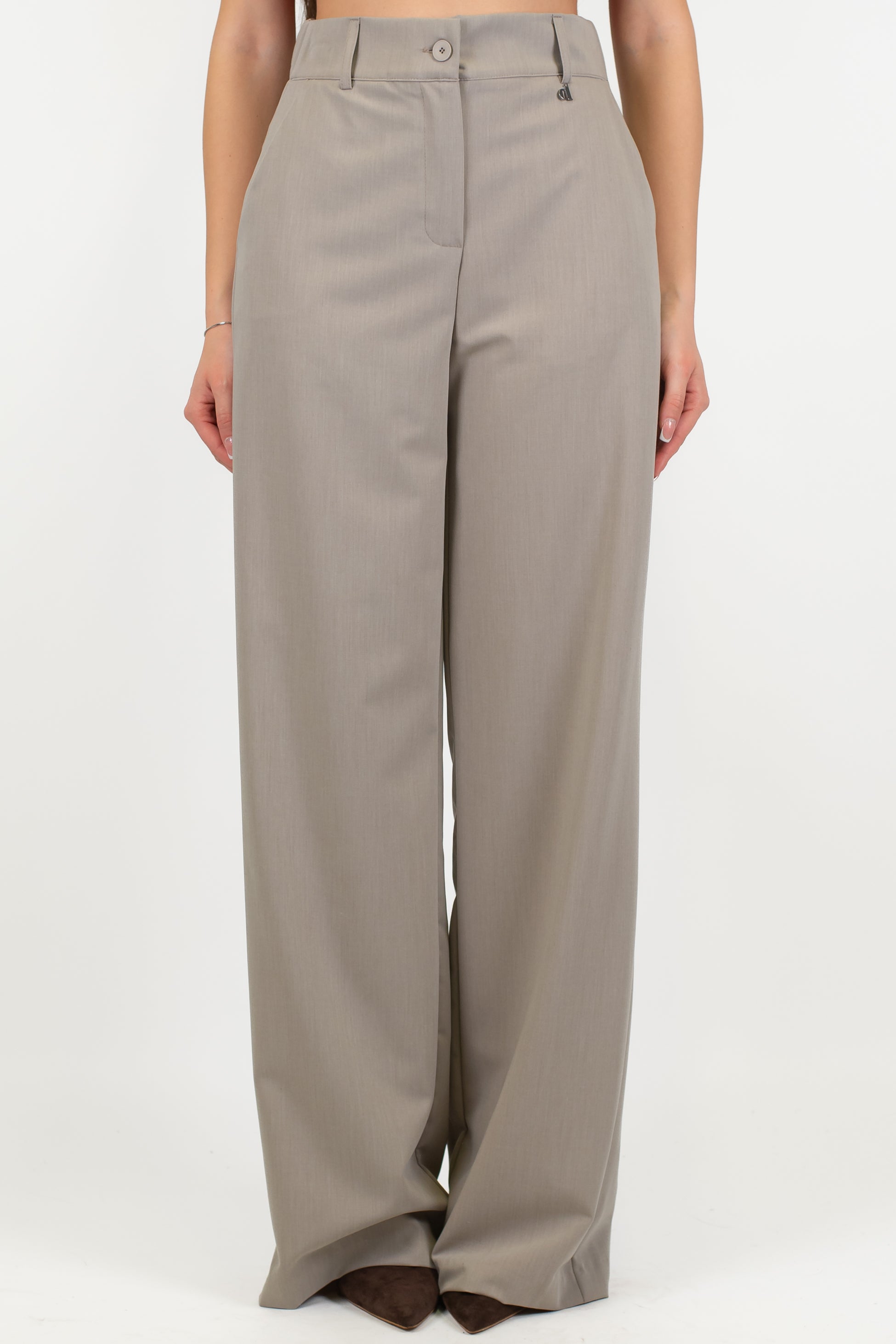 Dixie - Pantalone palazzo con elastico sul retro