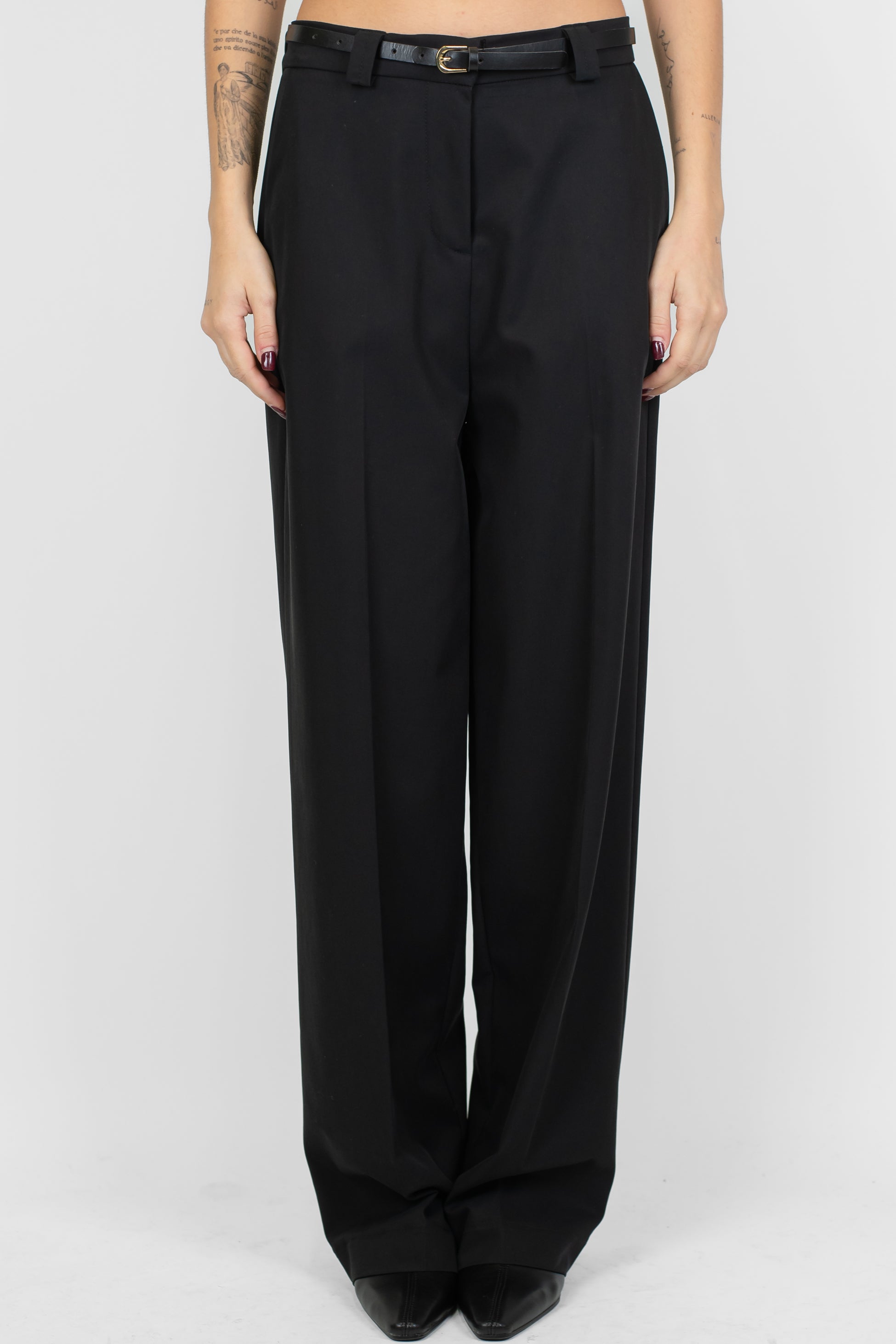 Maryley - Pantalone palazzo in tencel