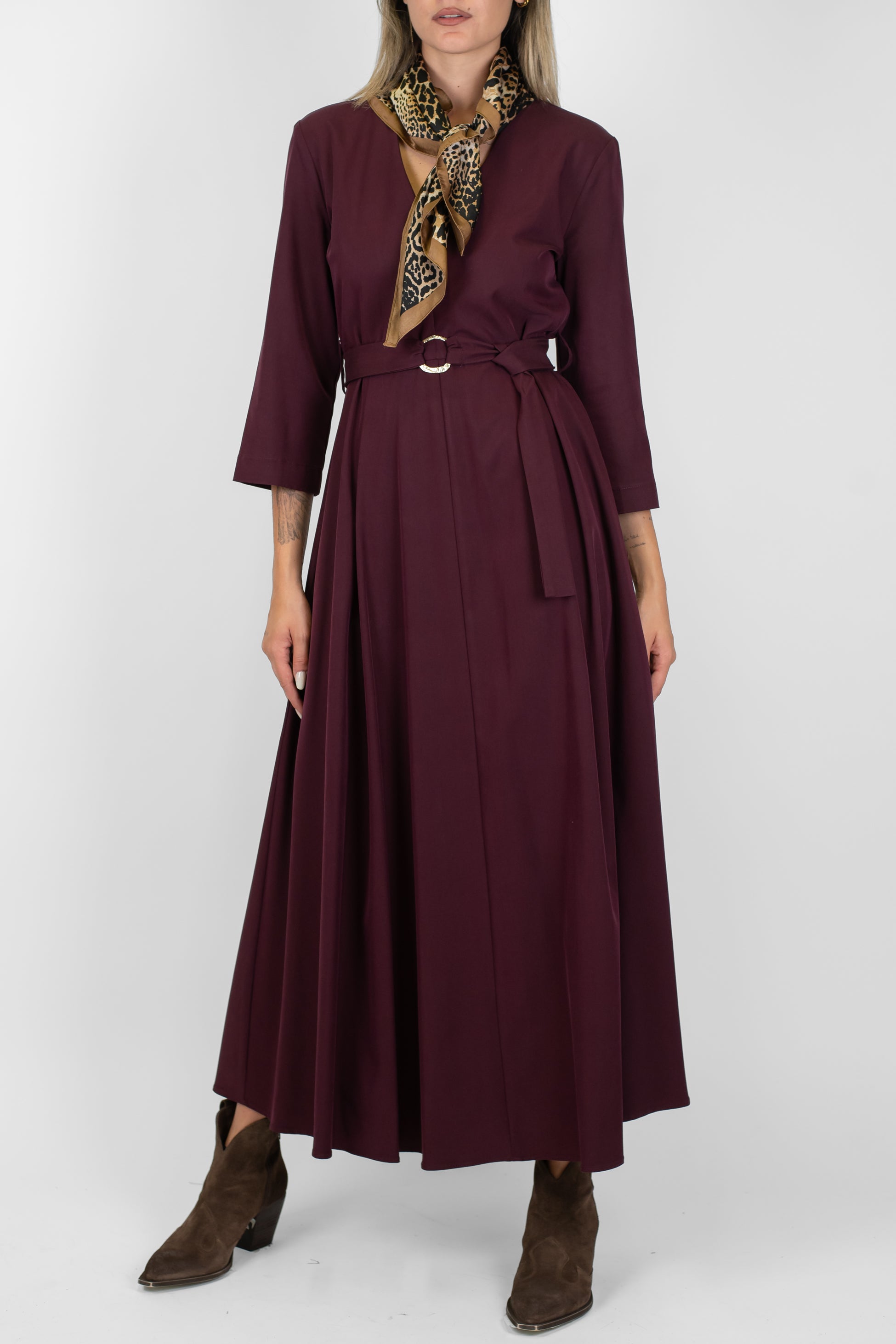 Maryley - Abito lungo in viscosa scollo V