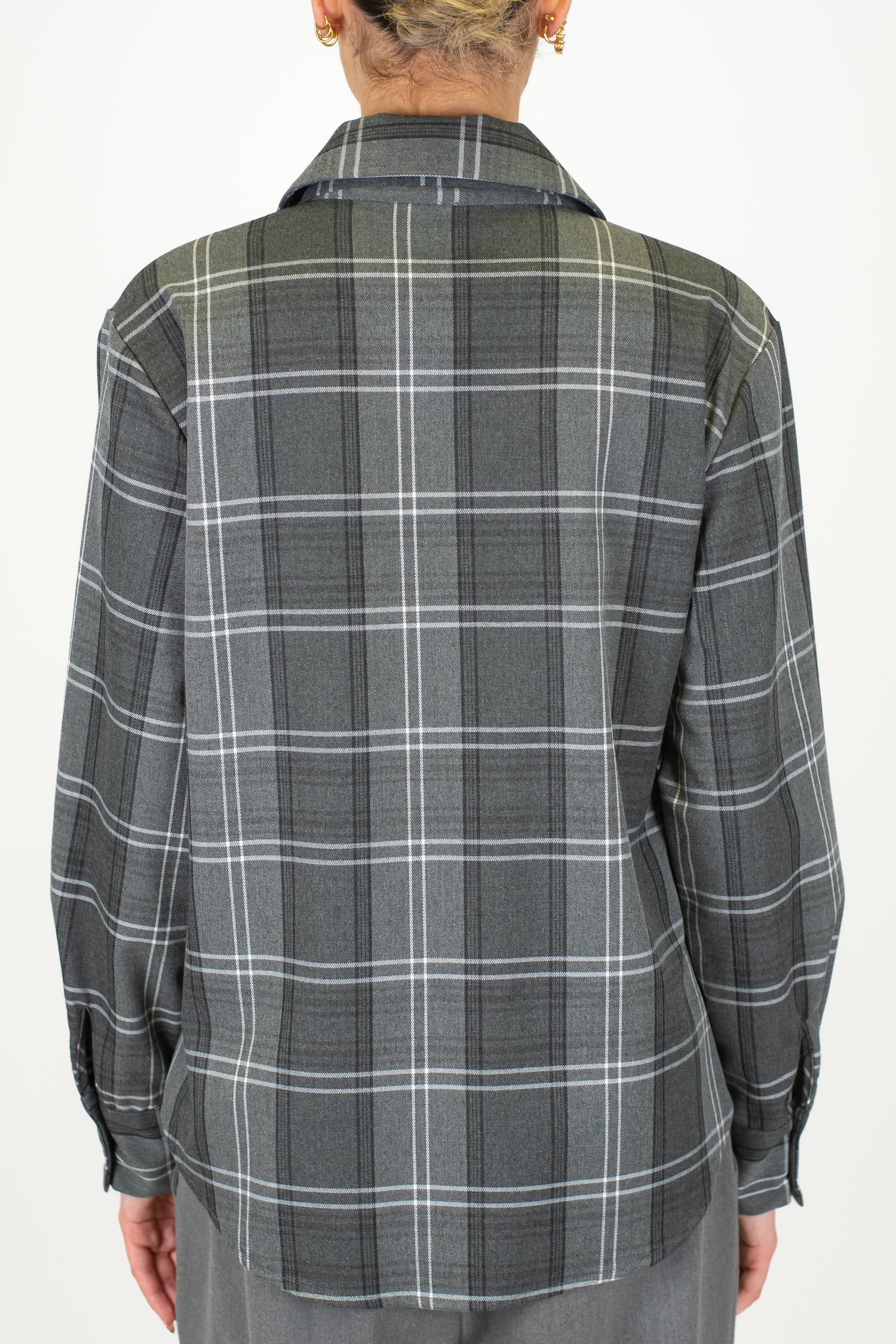 Tensione in - Camicia fantasia check con cravatta in tessuto