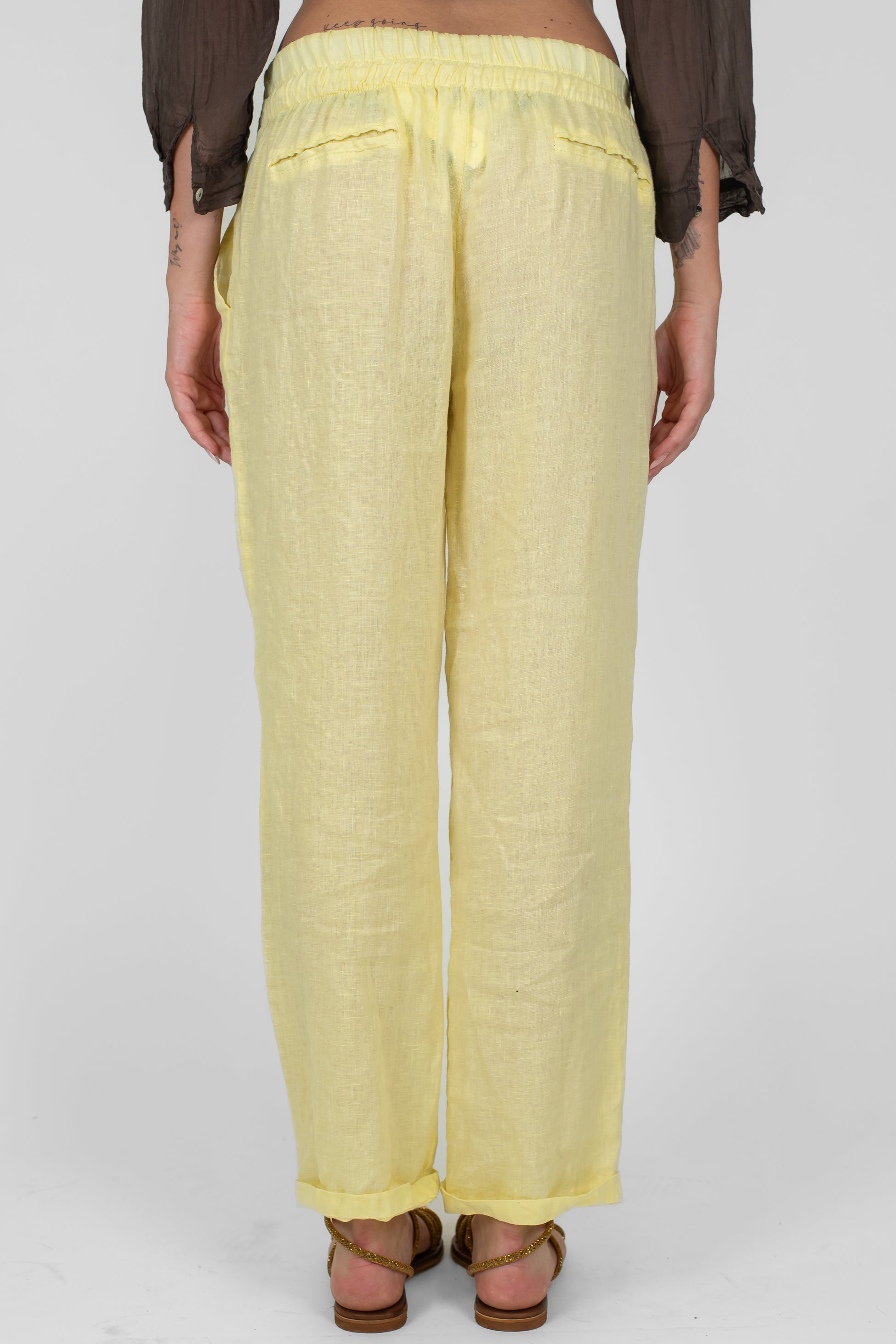 Motel - Pantalaccio regular in pure lino