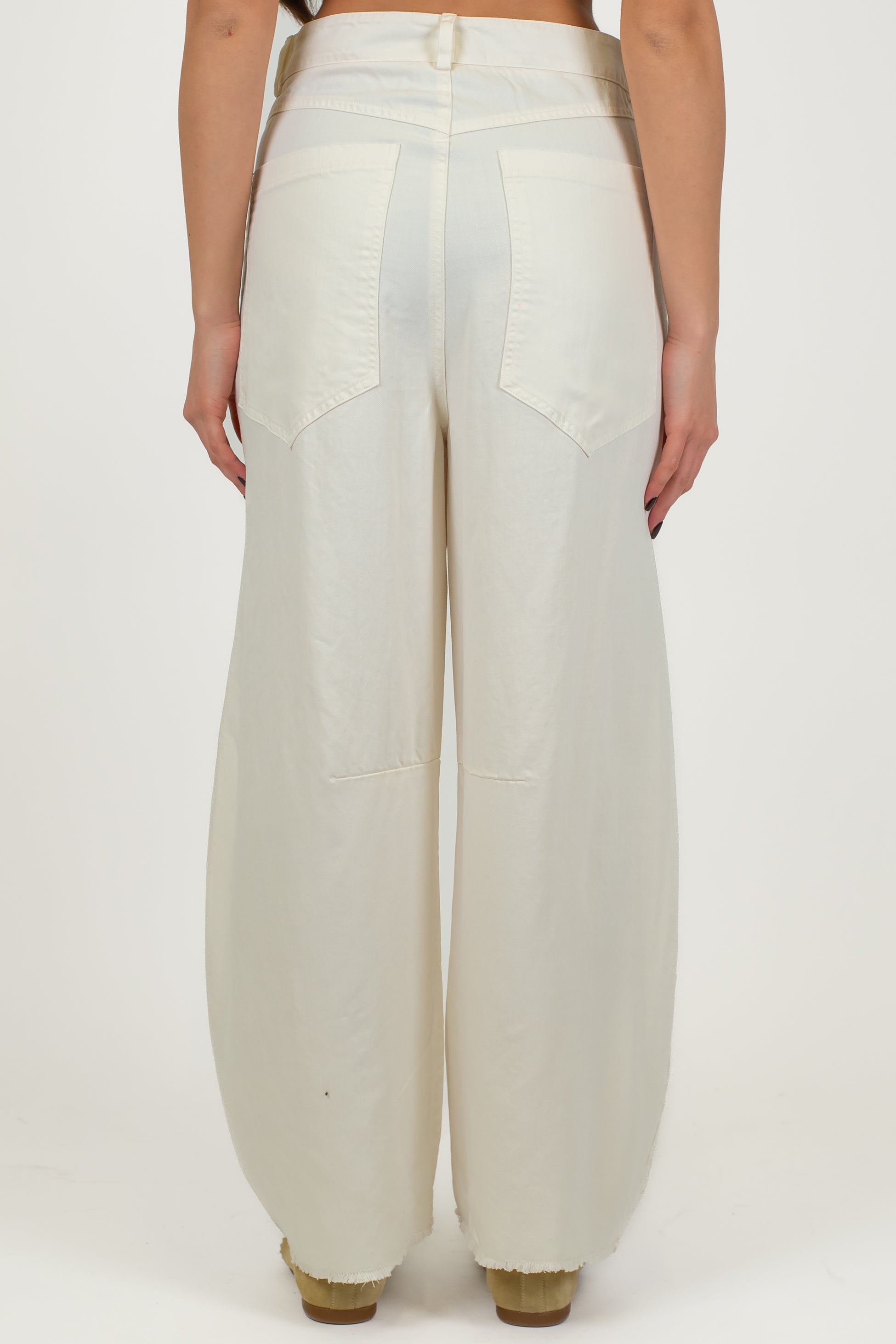 Dixie - Pantalone balloon in lyocell con tasconi posteriori