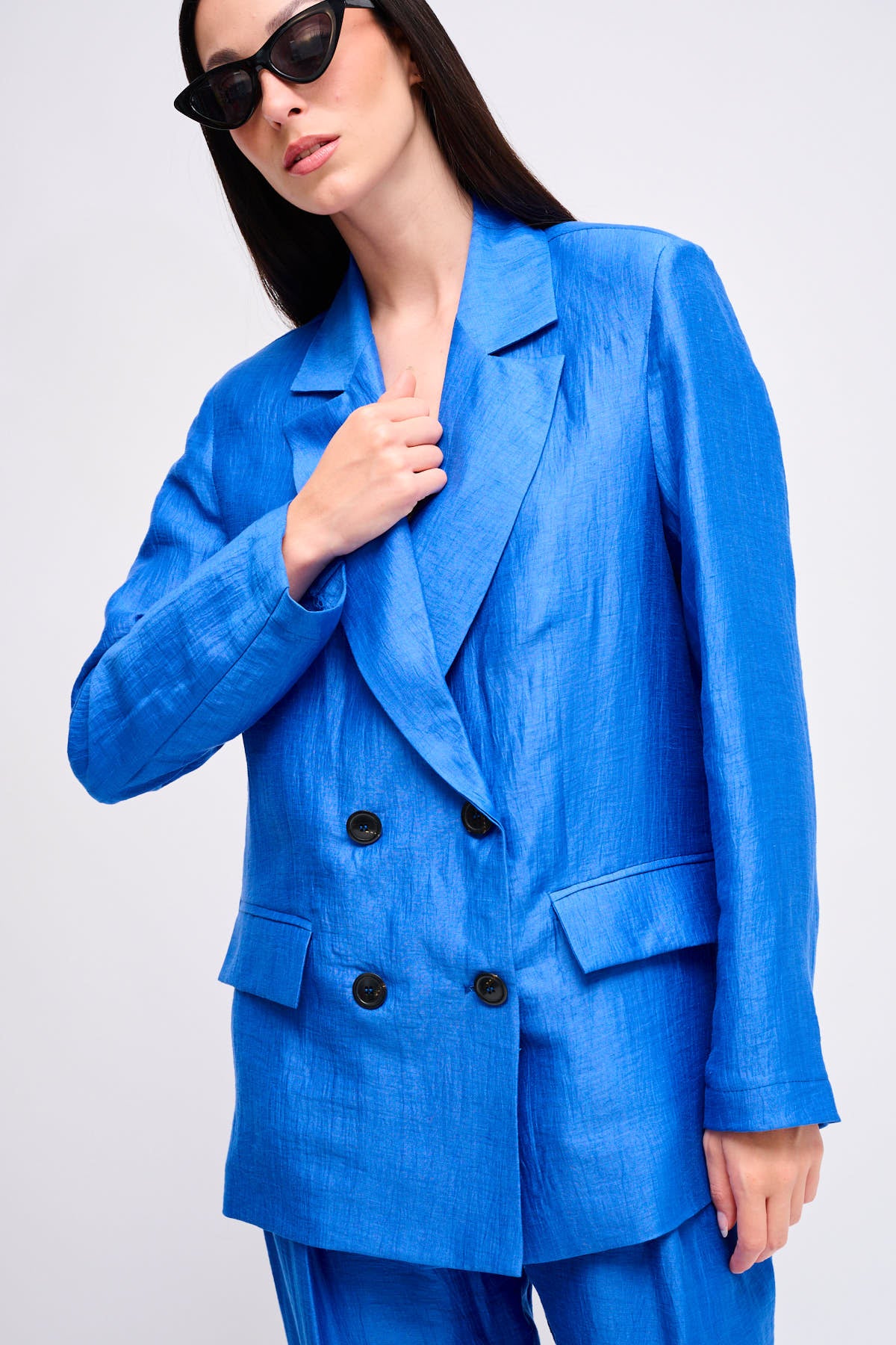 Maryley - Giacca doppiopetto in lino