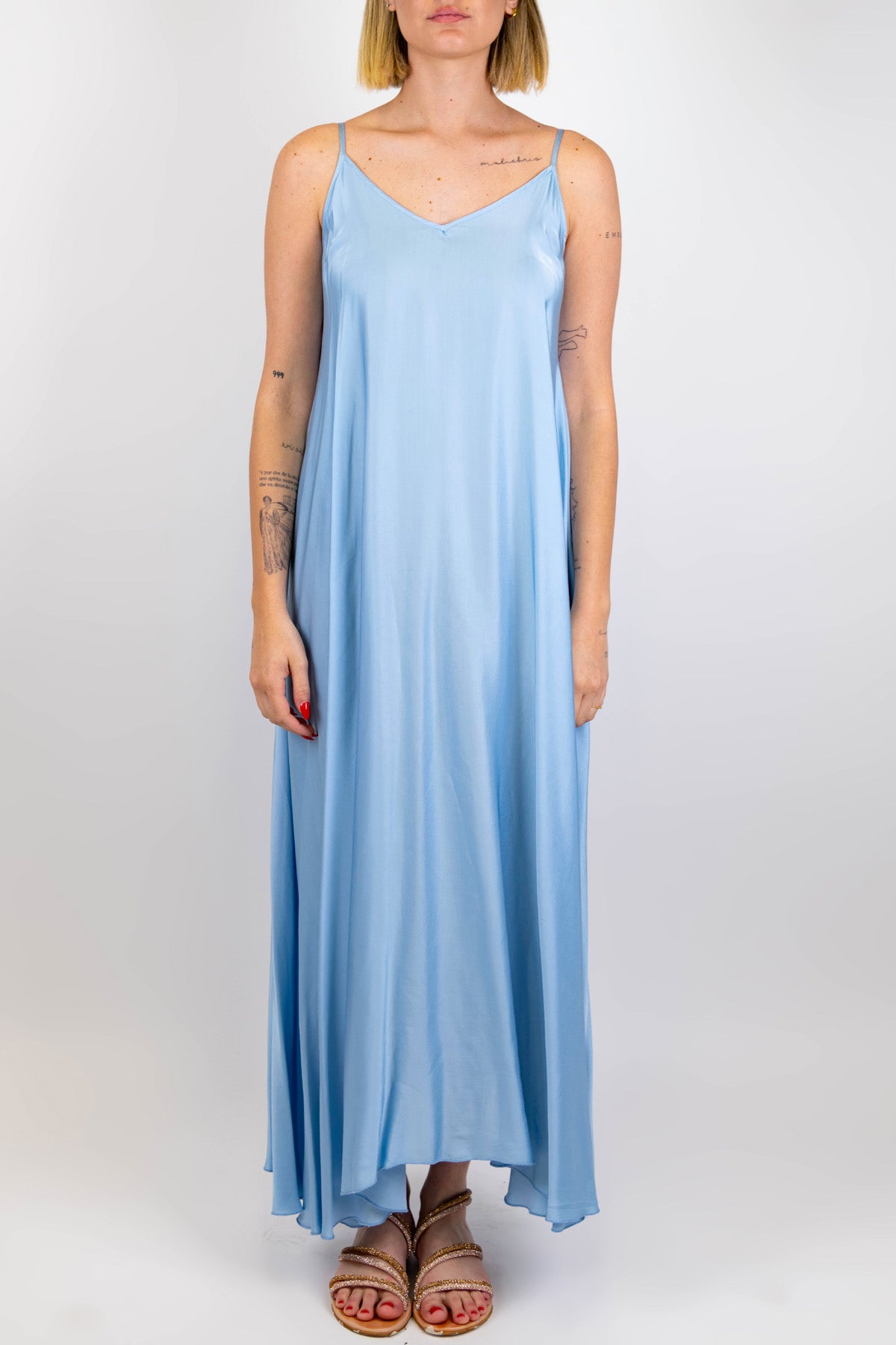 Motel - Abito lungo in viscosa con bretelline