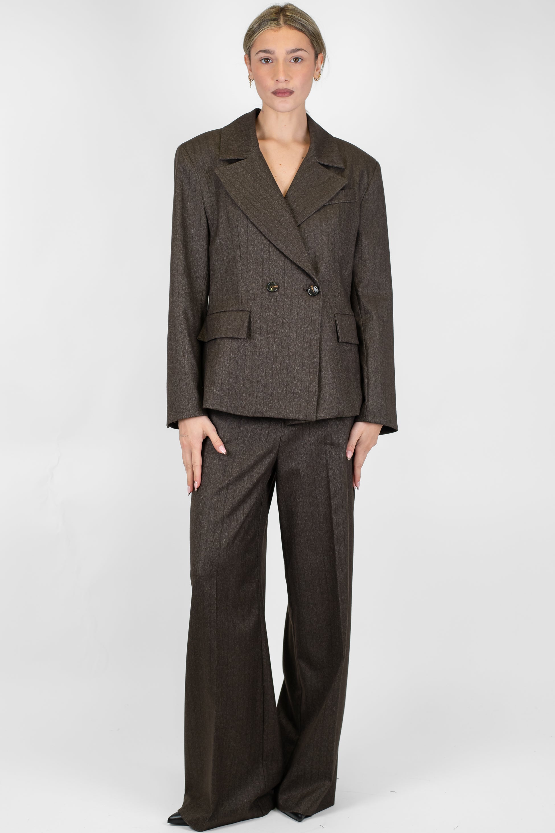 Tensione in - Pantalone palazzo gessato