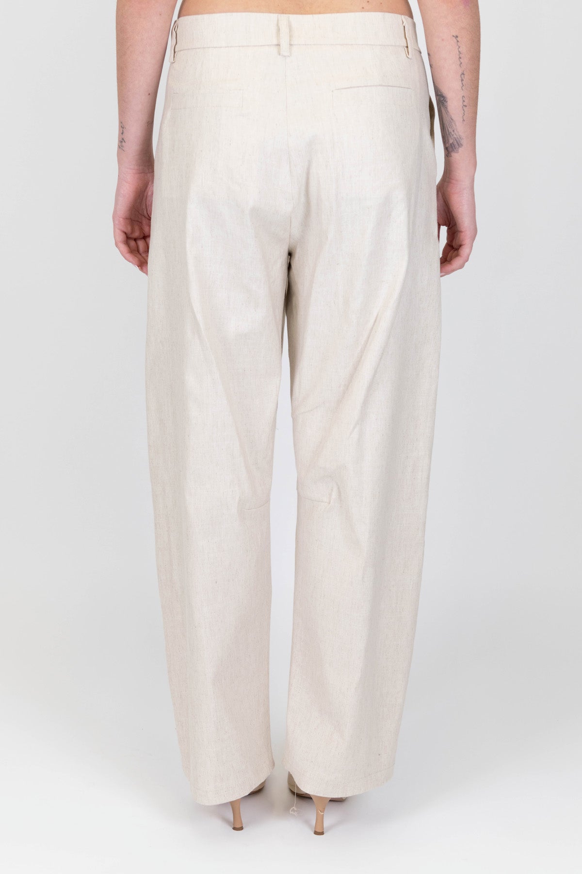Motel - Pantalone modello balloon in misto lino