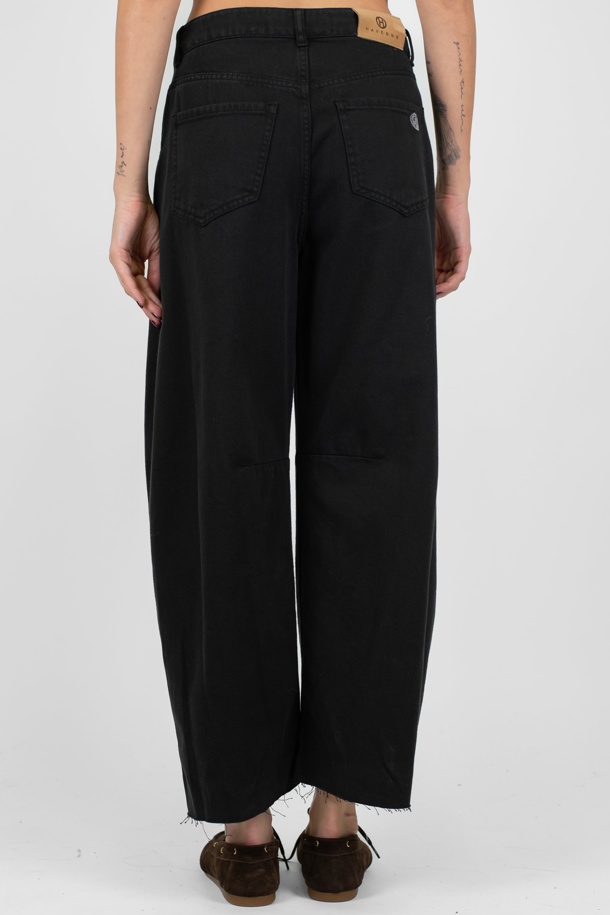 Haveone - Pantalone balloon in denim colorato modello Barbara