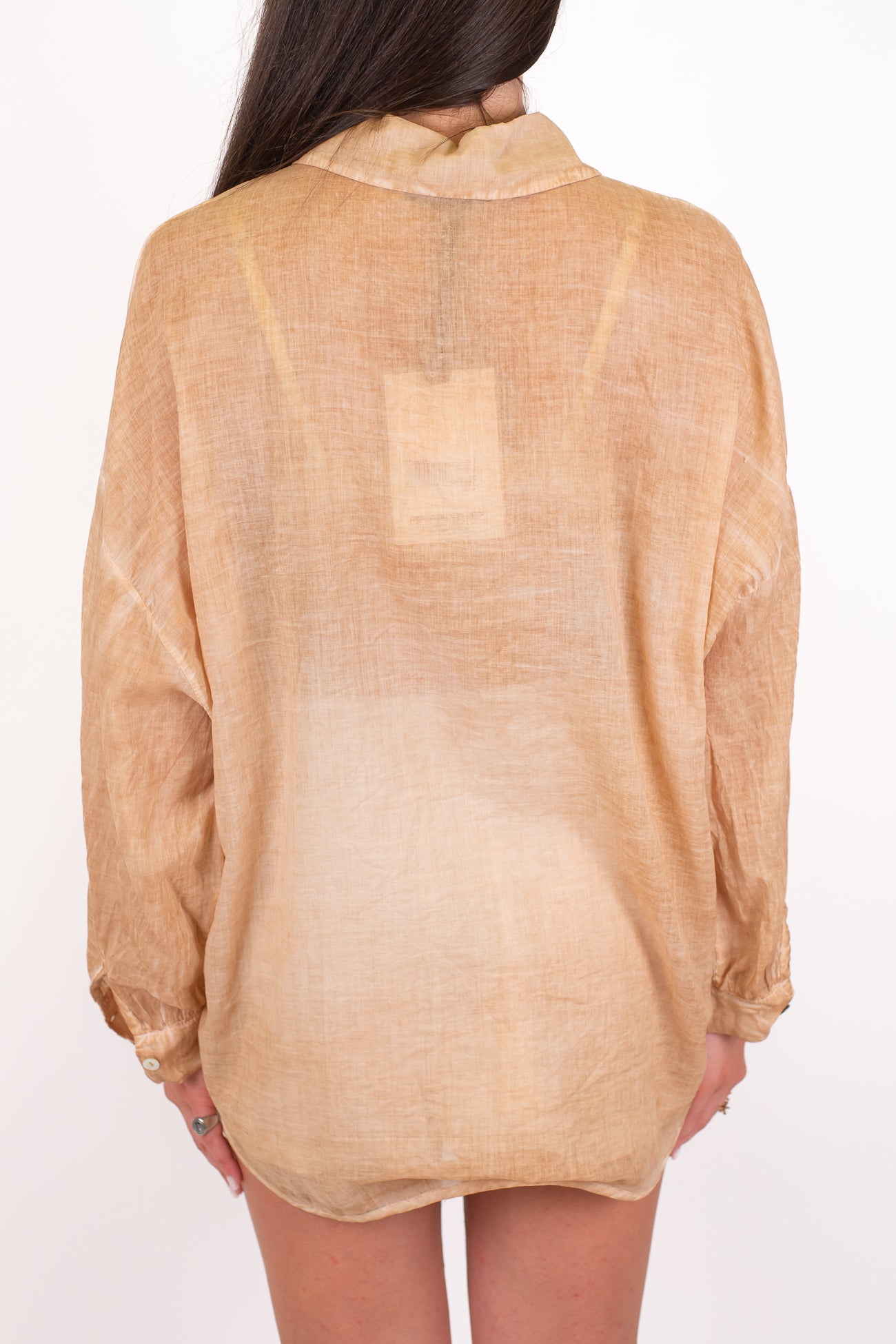 Haveone - Camicia over in mussola di cotone con tasca