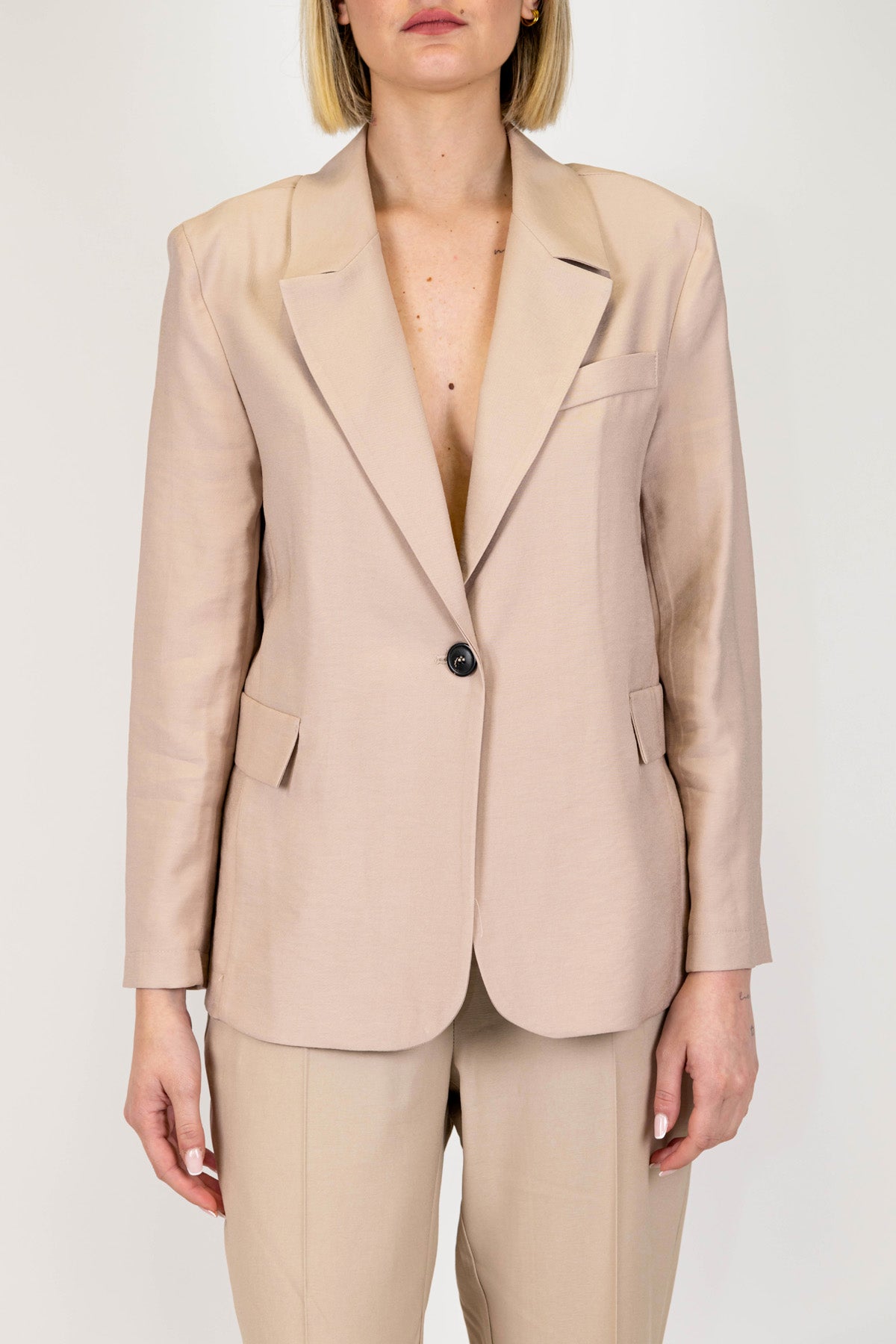 Maryley - Giacca monopetto con tasche laterali