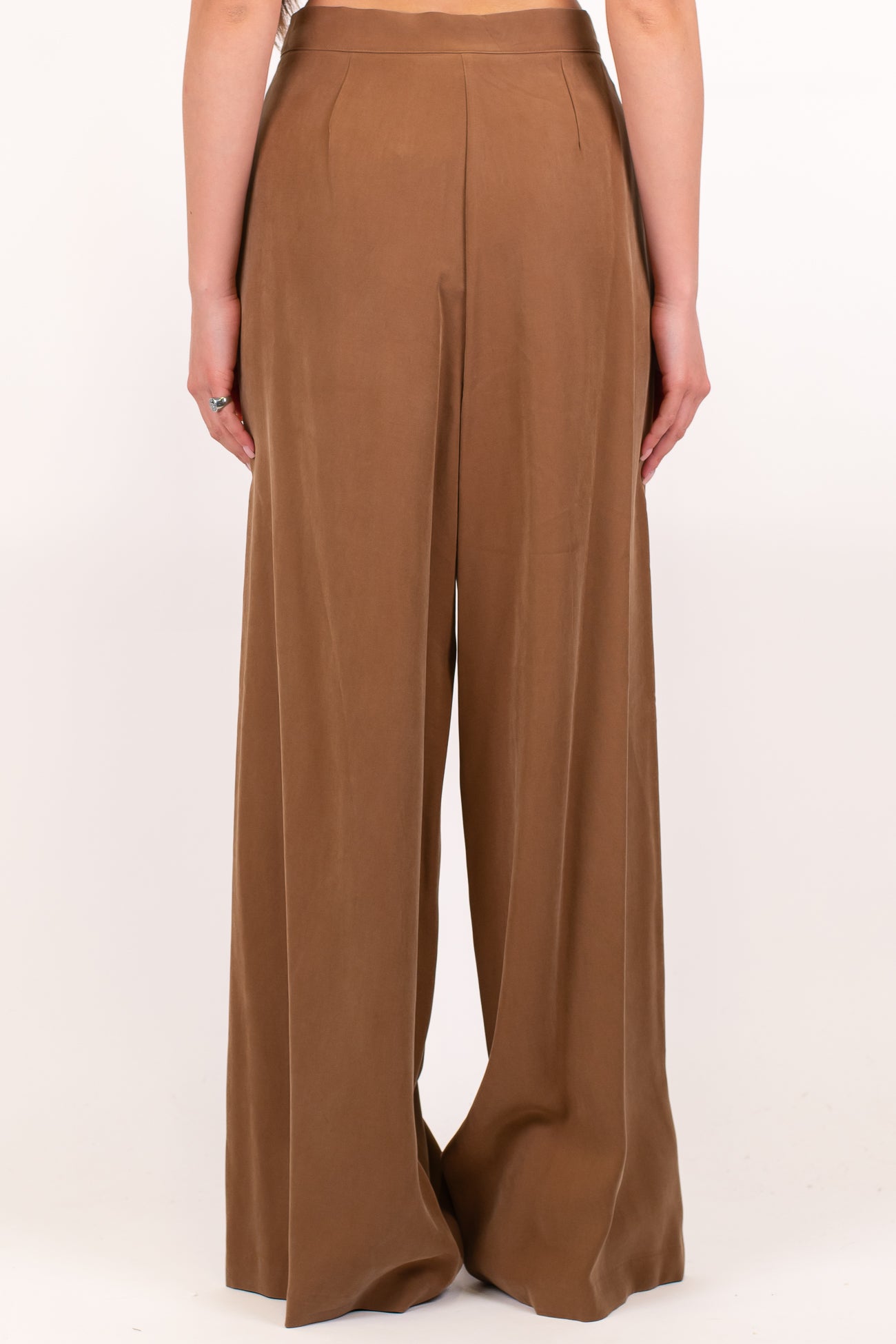 Haveone - Pantalone palazzo con pinces in viscosa